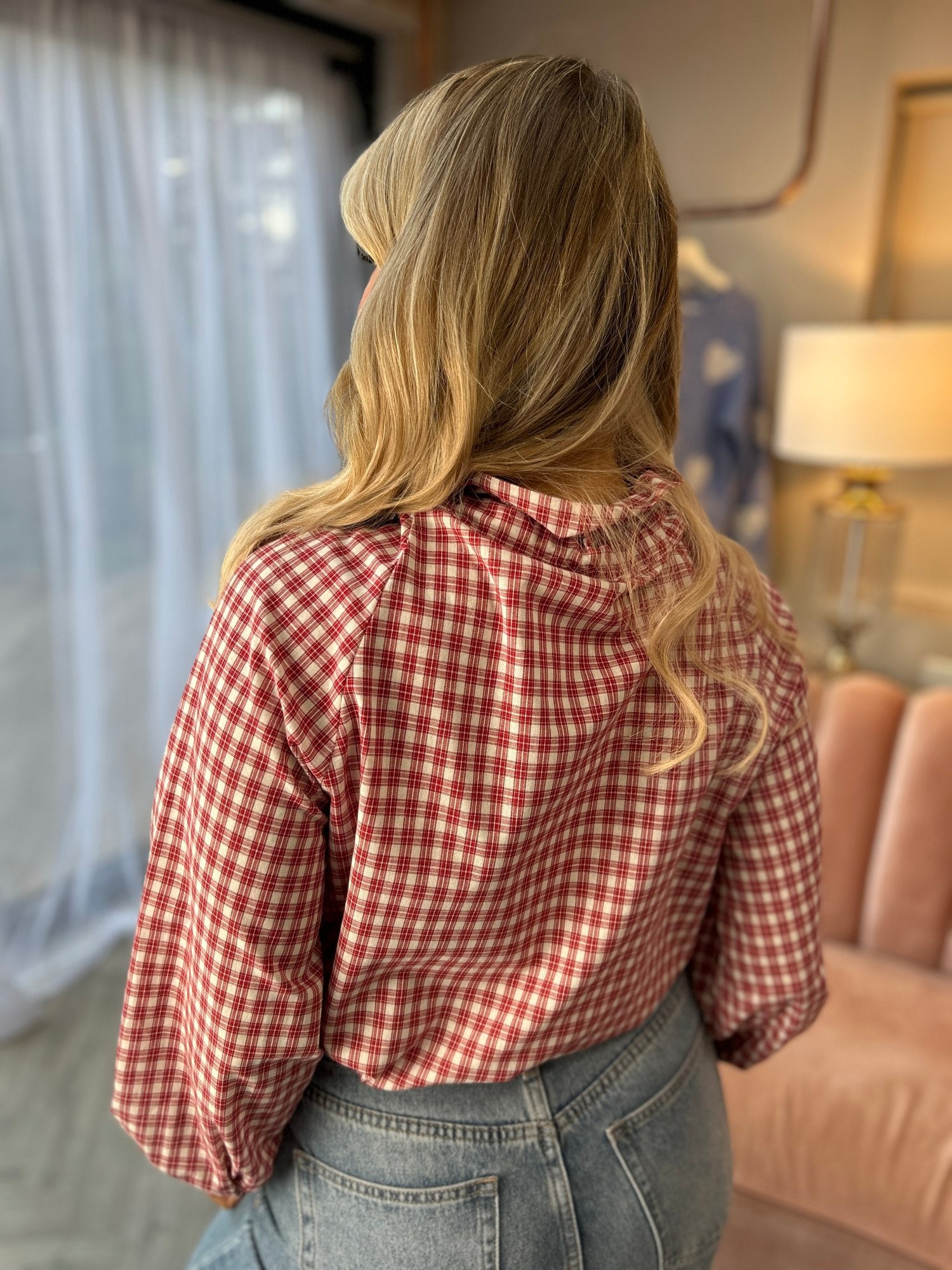 Savannah Check Ruffle Shirt - Image 6