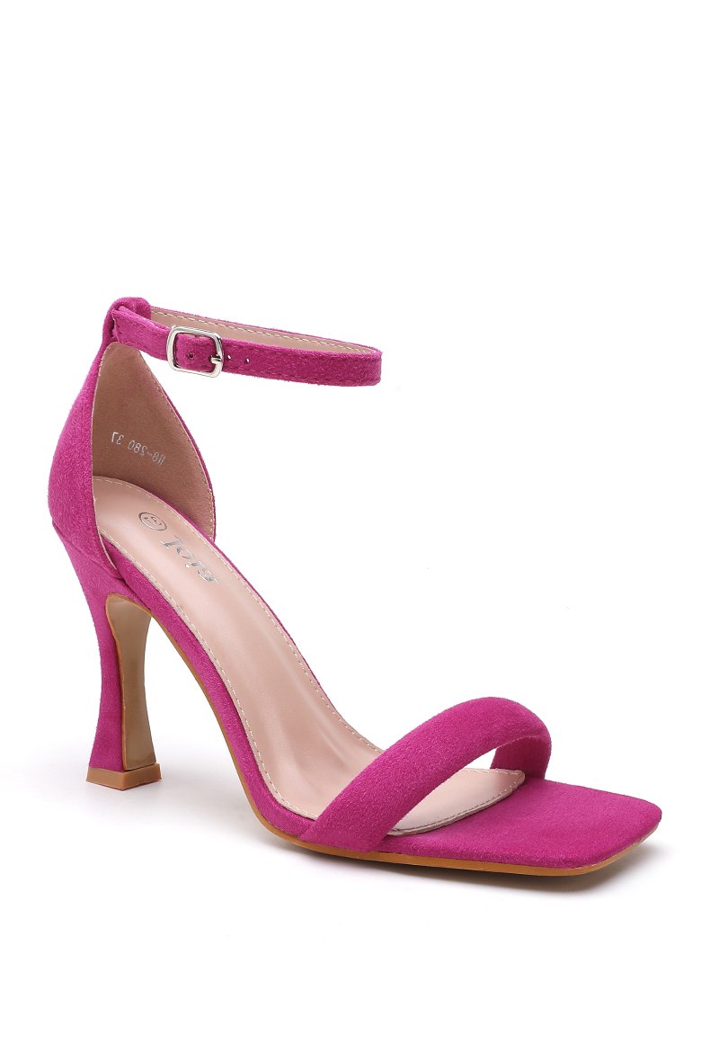 Niya Suede Block Heels Pink - Image unknown