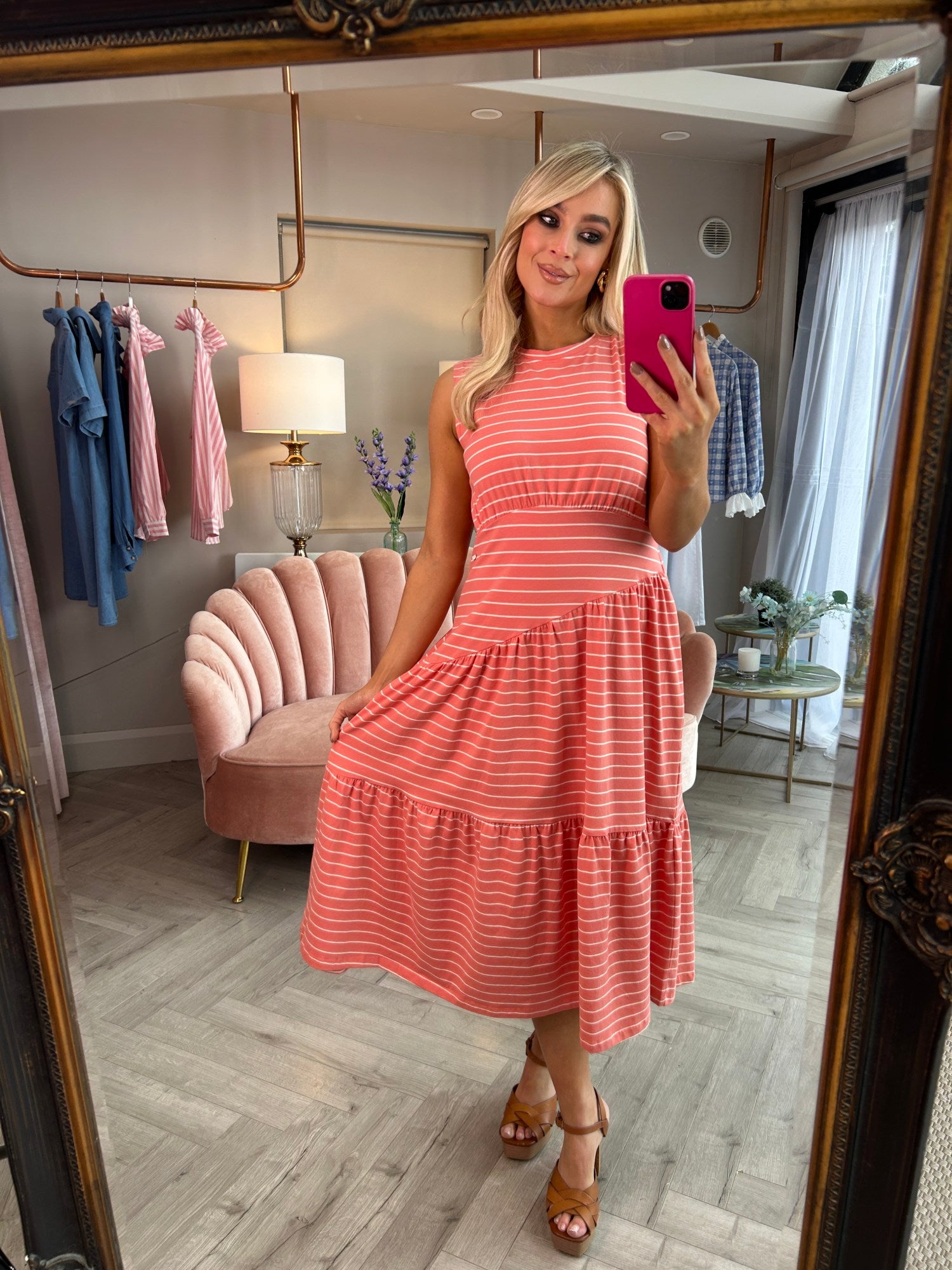 Effie Dress Coral - Image 5