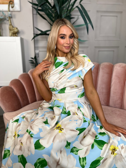 Betty Skater Dress Mint Floral - Image 1