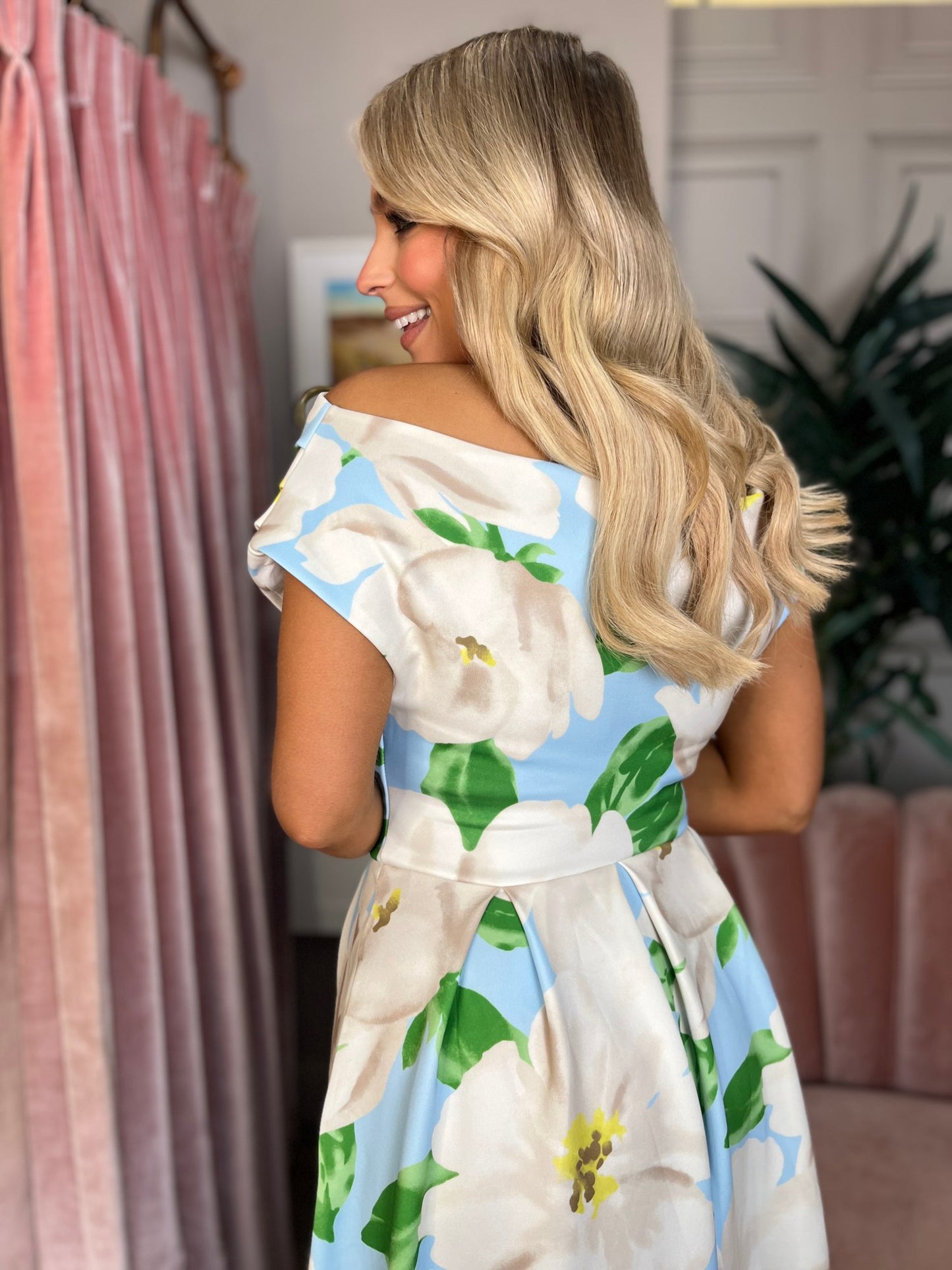 Betty Skater Dress Mint Floral - Image 2