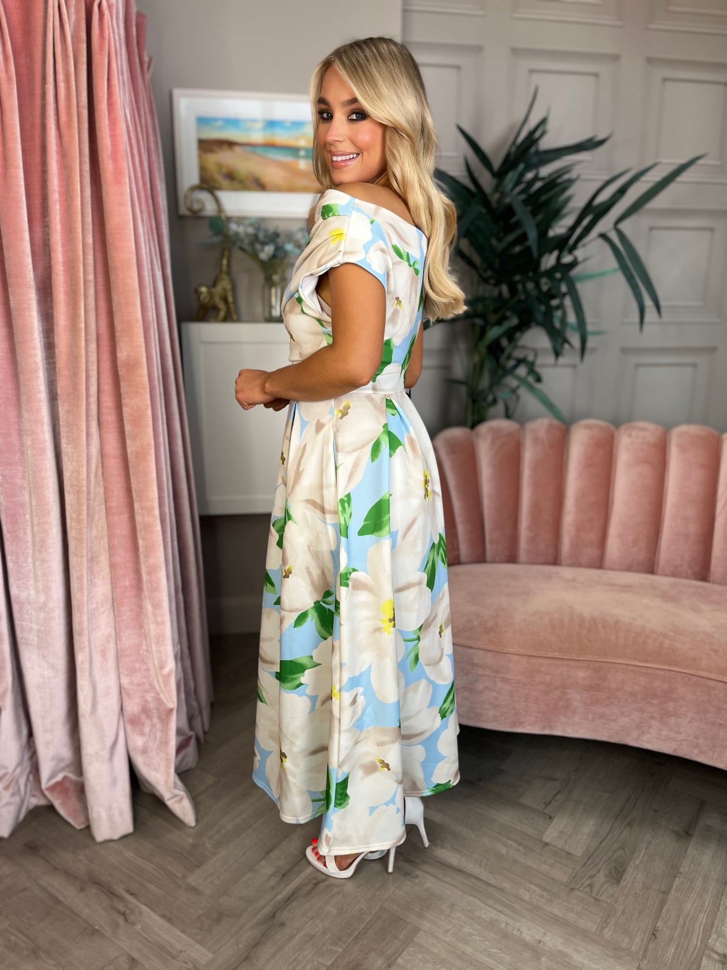 Betty Skater Dress Mint Floral - Image 5