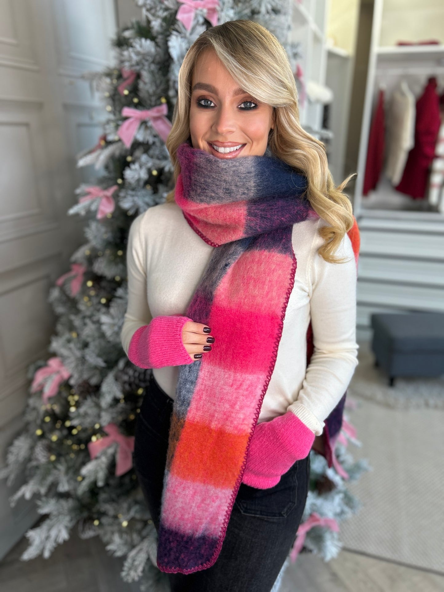 Multicolour Scarf & Glove Set