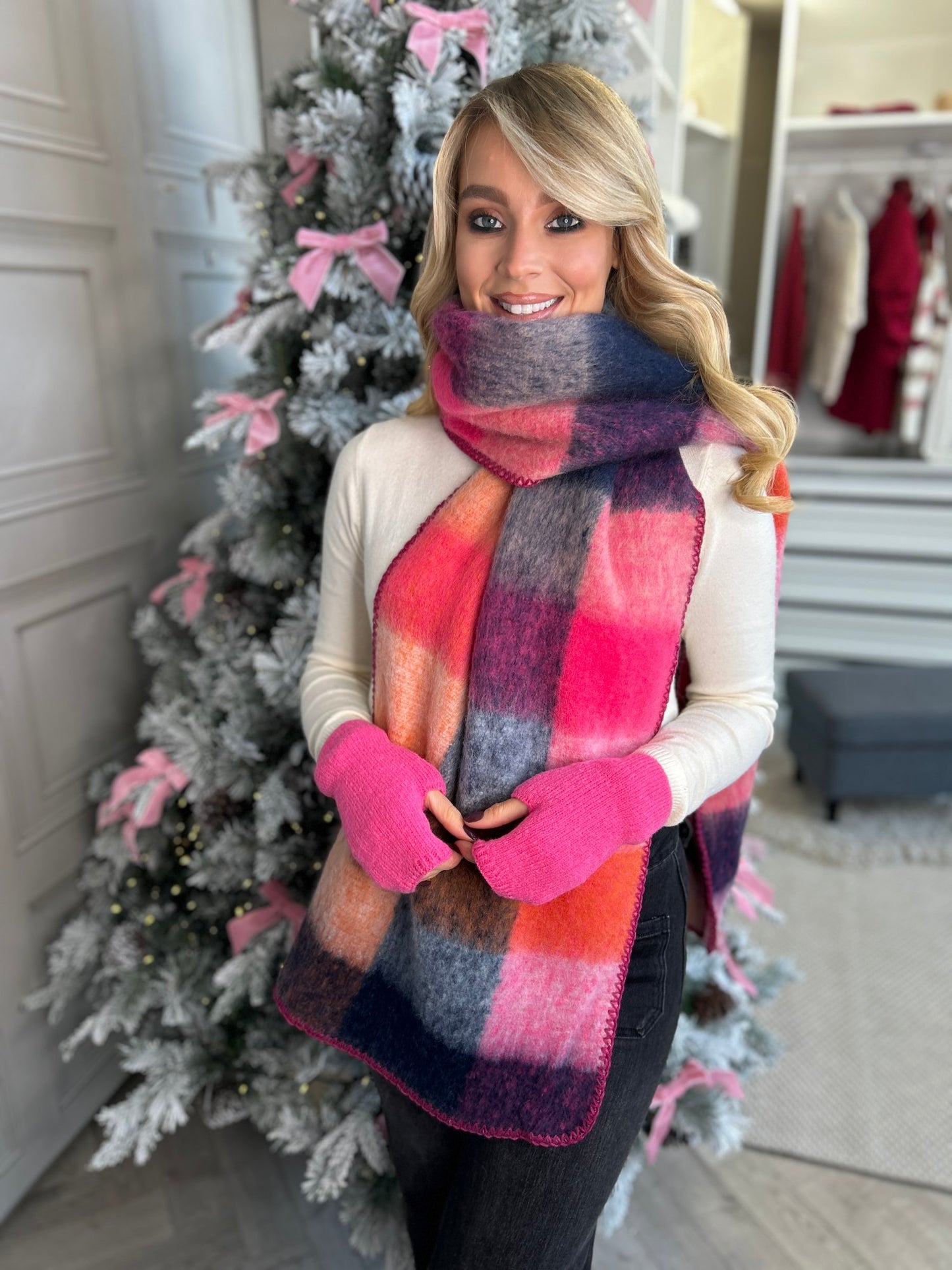 Multicolour Scarf & Glove Set