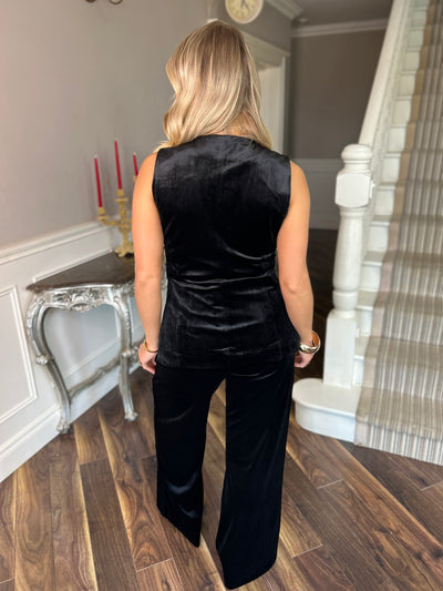 Claudine Velvet Set Black