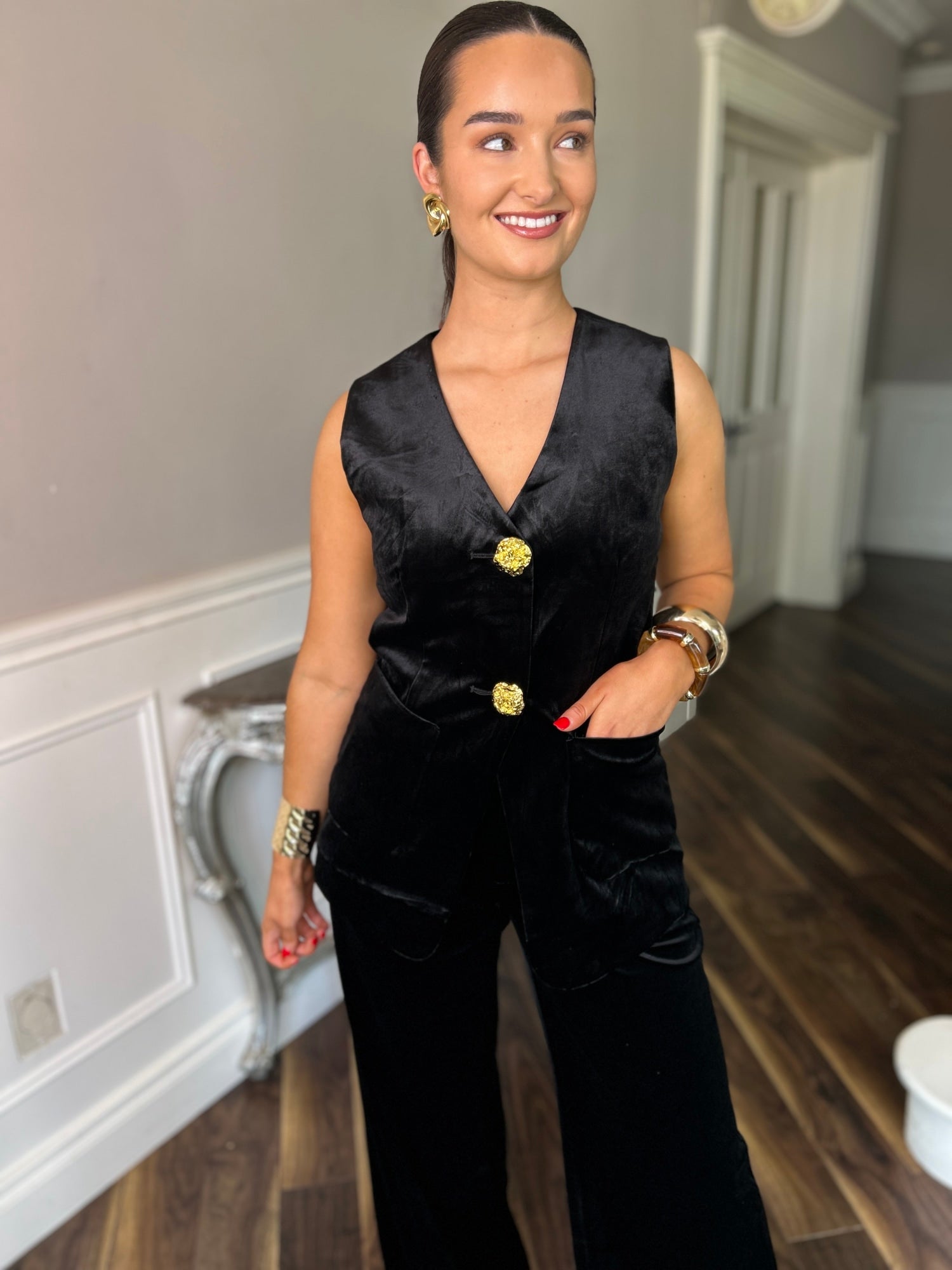 Claudine Velvet Set Black - Image 8