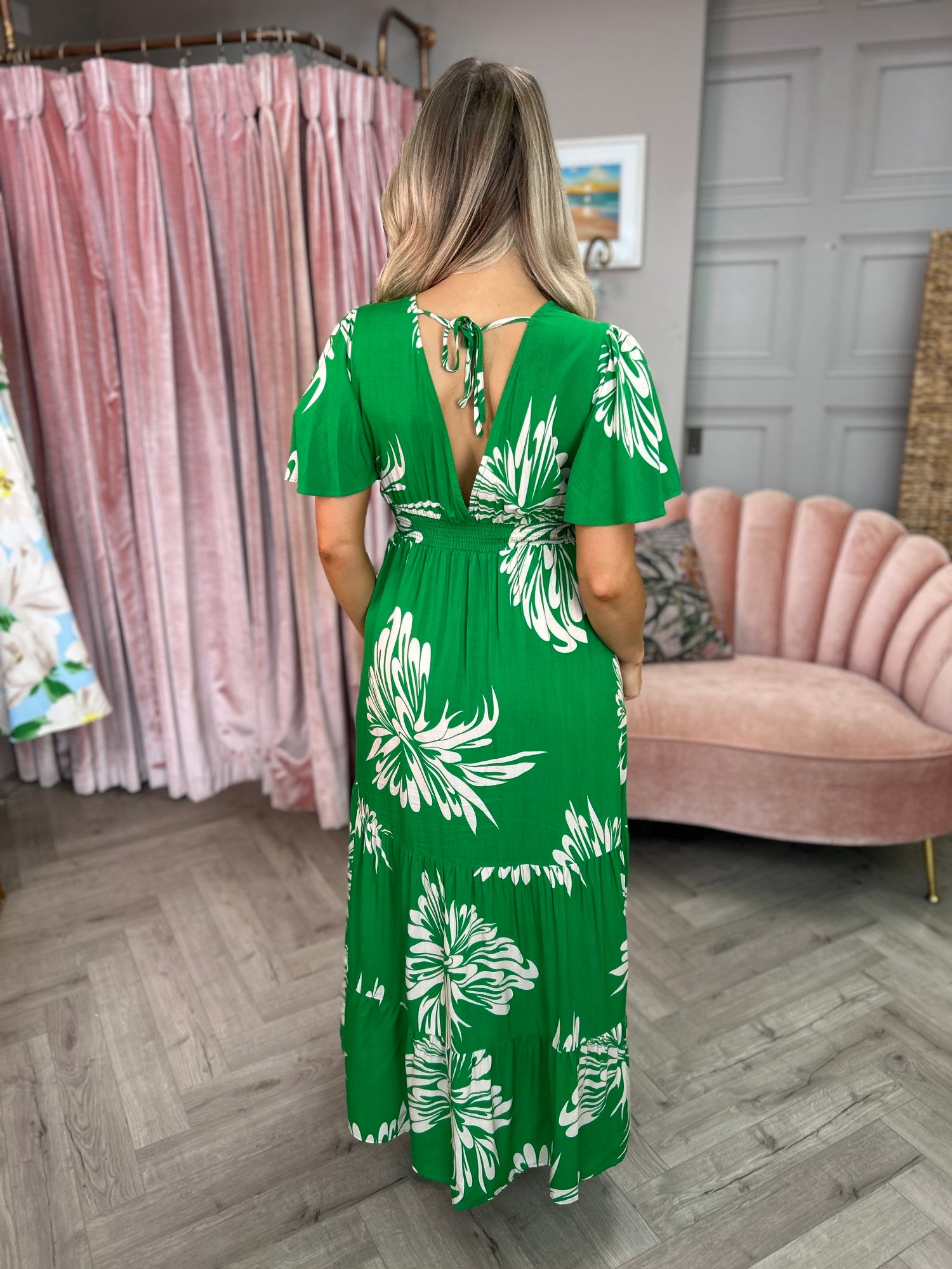 Lori Green Print Dress - Image 2