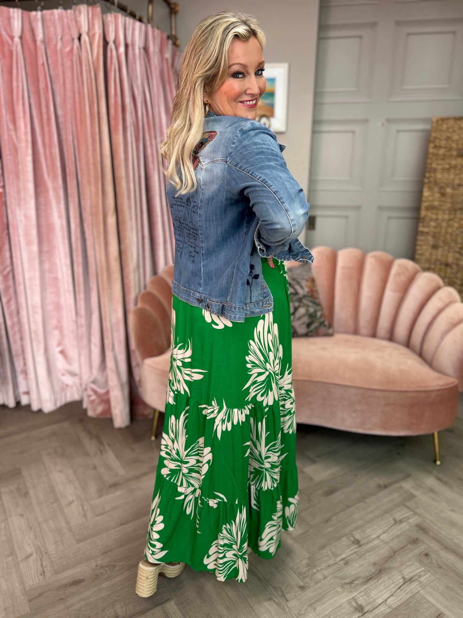 Lori Green Print Dress - Image 10