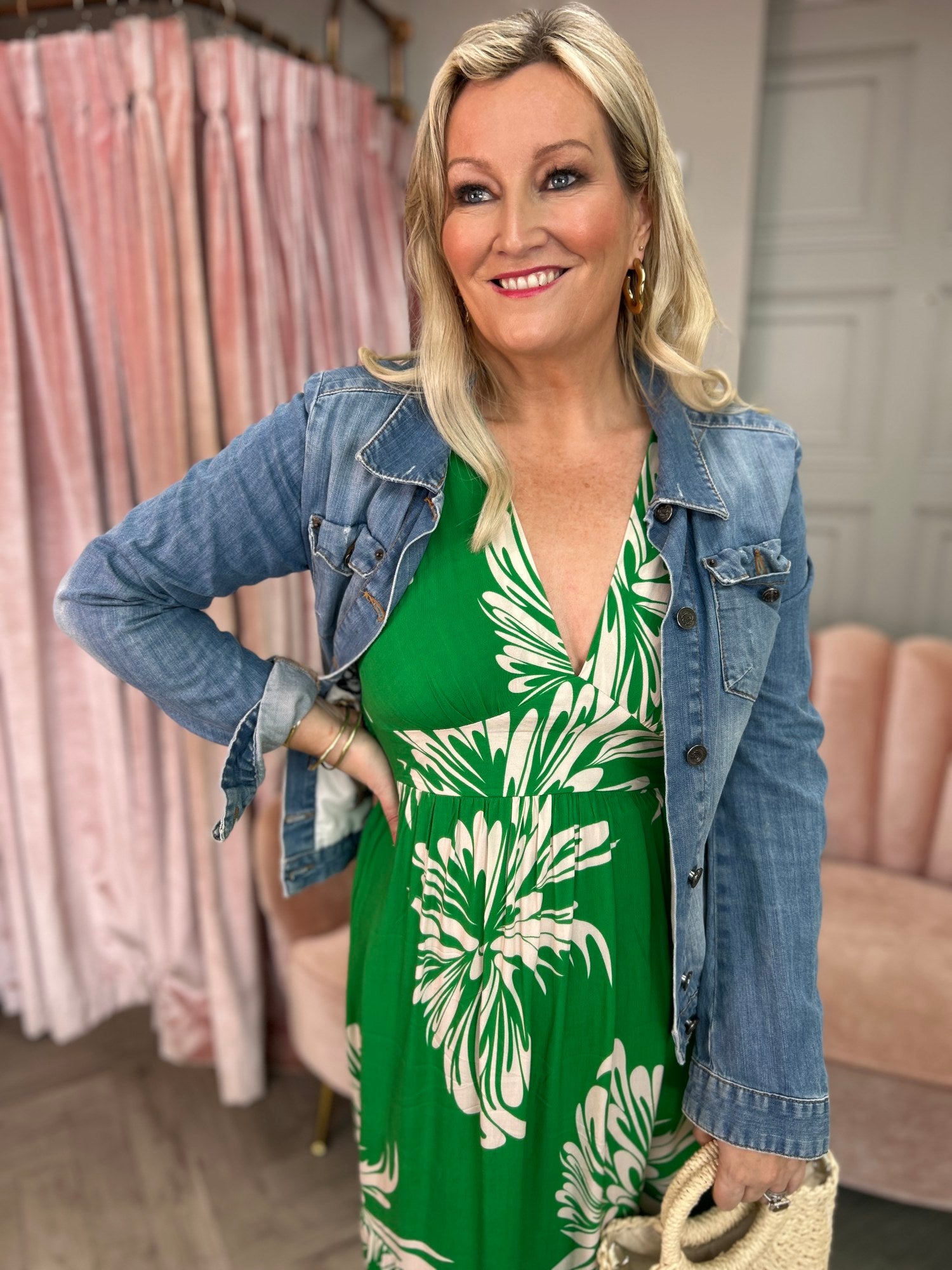 Lori Green Print Dress - Image 13