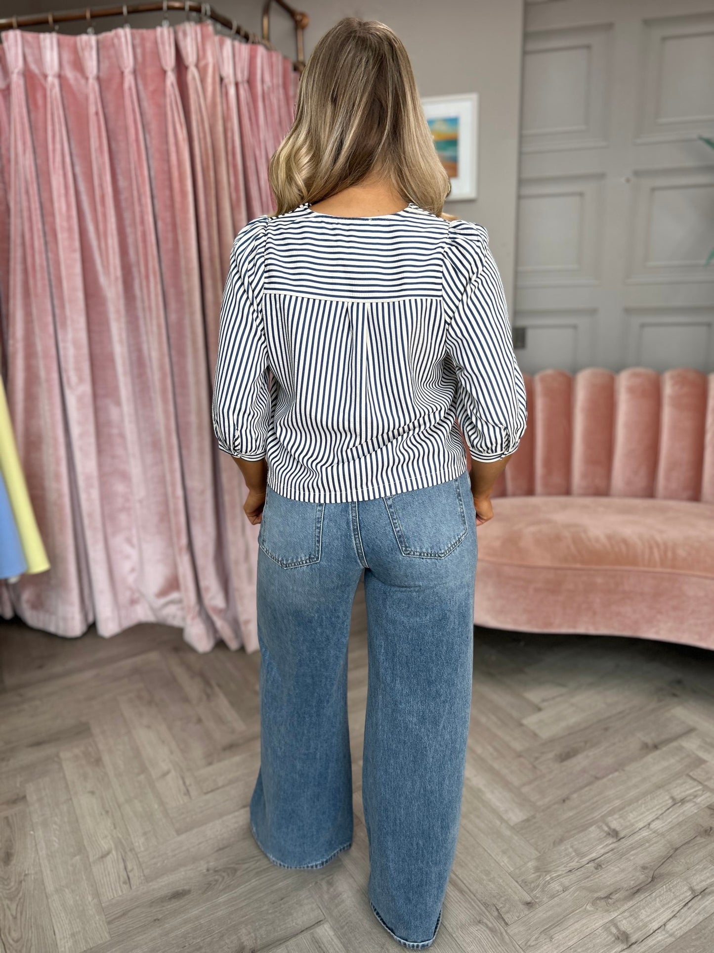 Calla Stripe Bow Top - Image 5