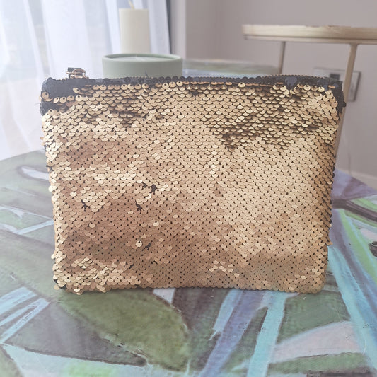 Gold Sequin Clutch