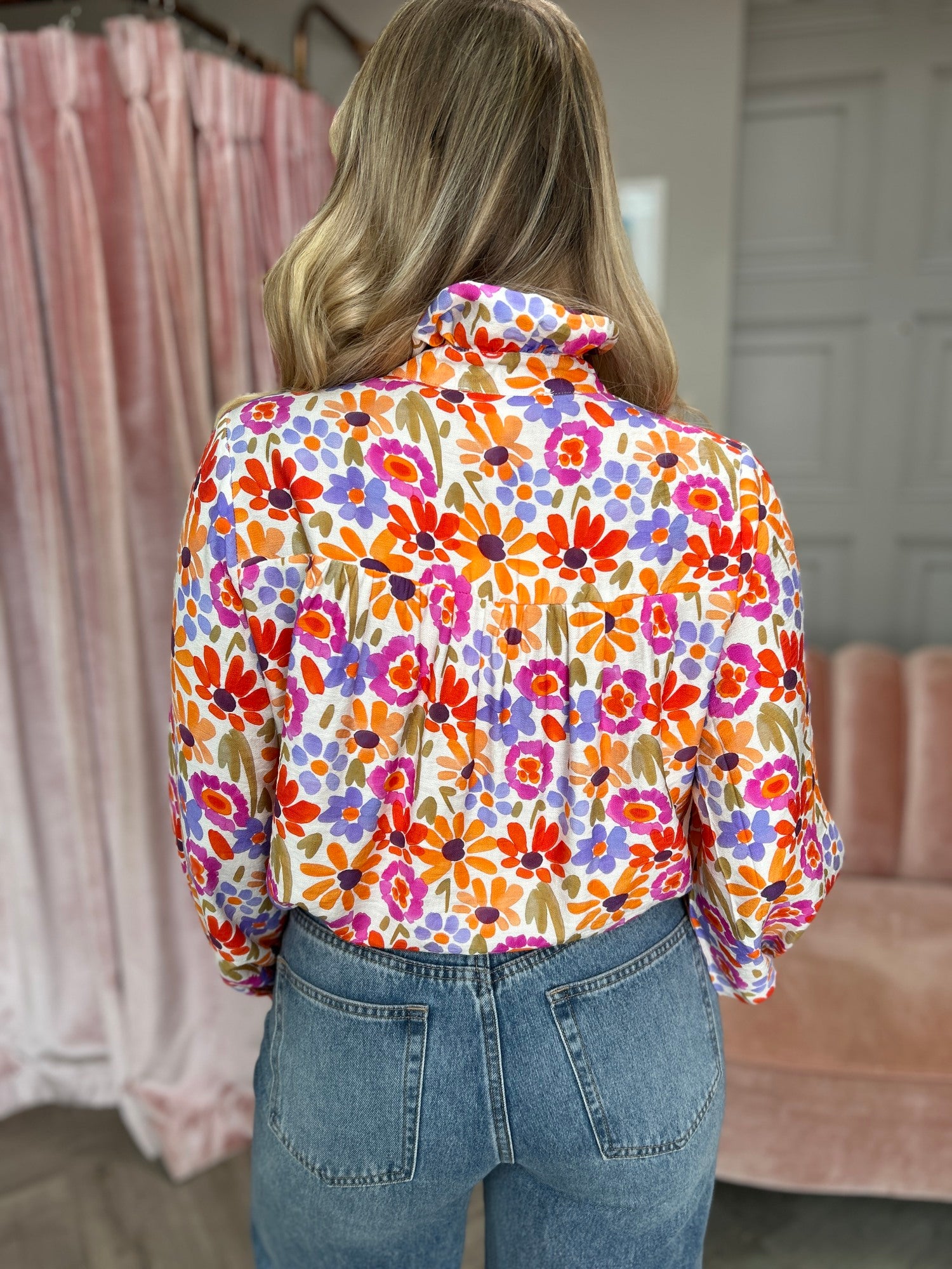 Meg Bright Floral Shirt - Image 11