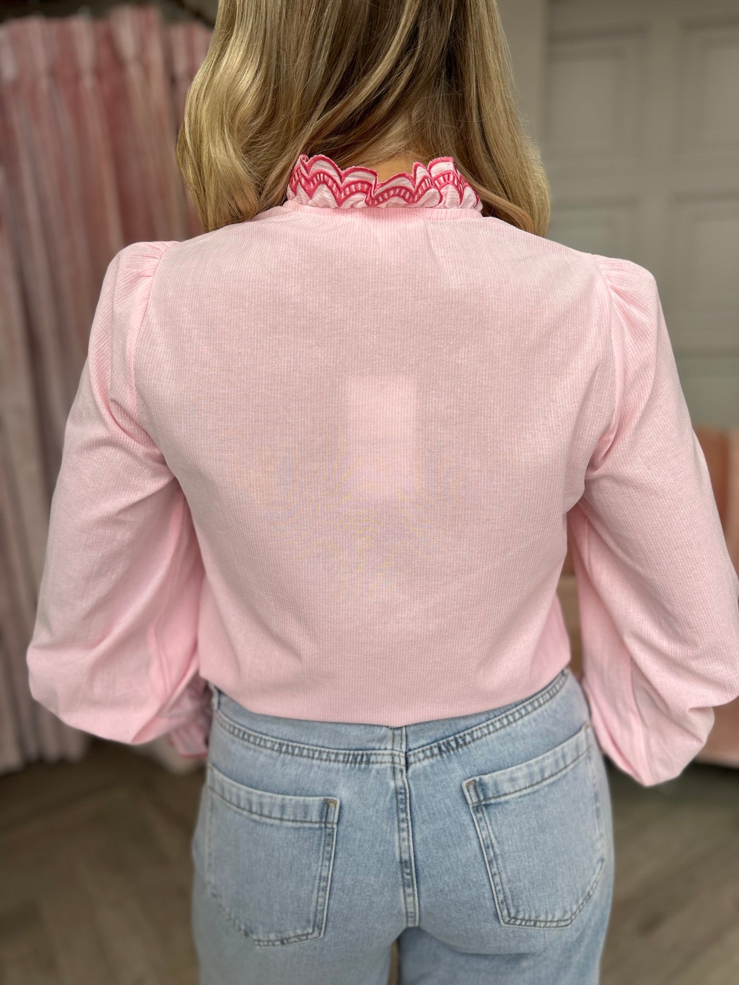 Bonnie Pink Frill Shirt - Image 5
