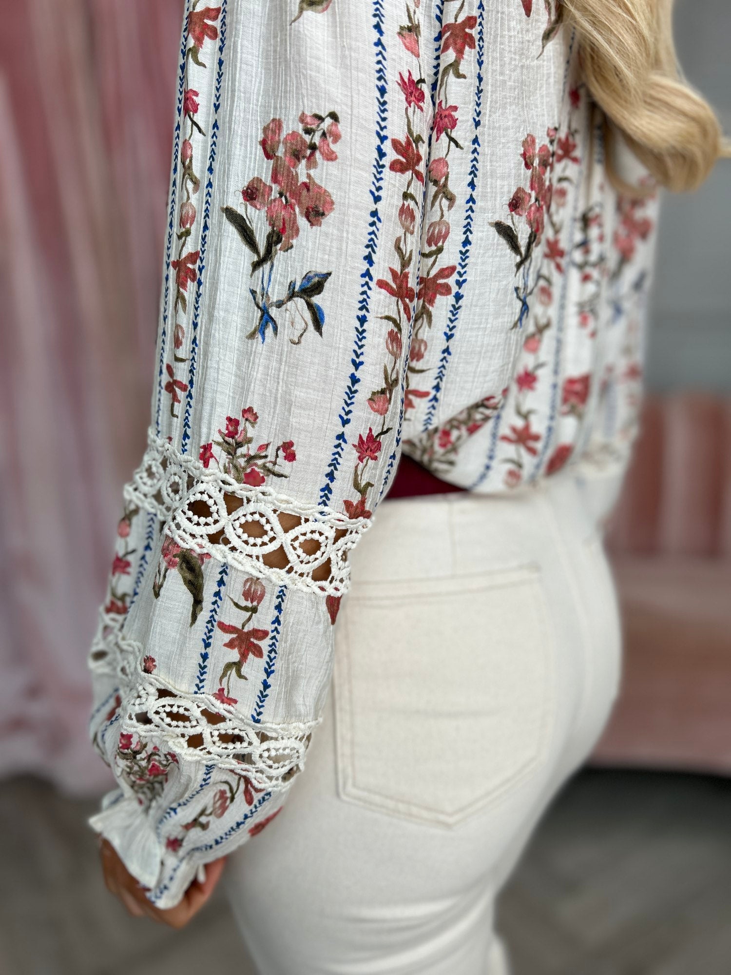 Effie Floral Blouse Pink - Image 2