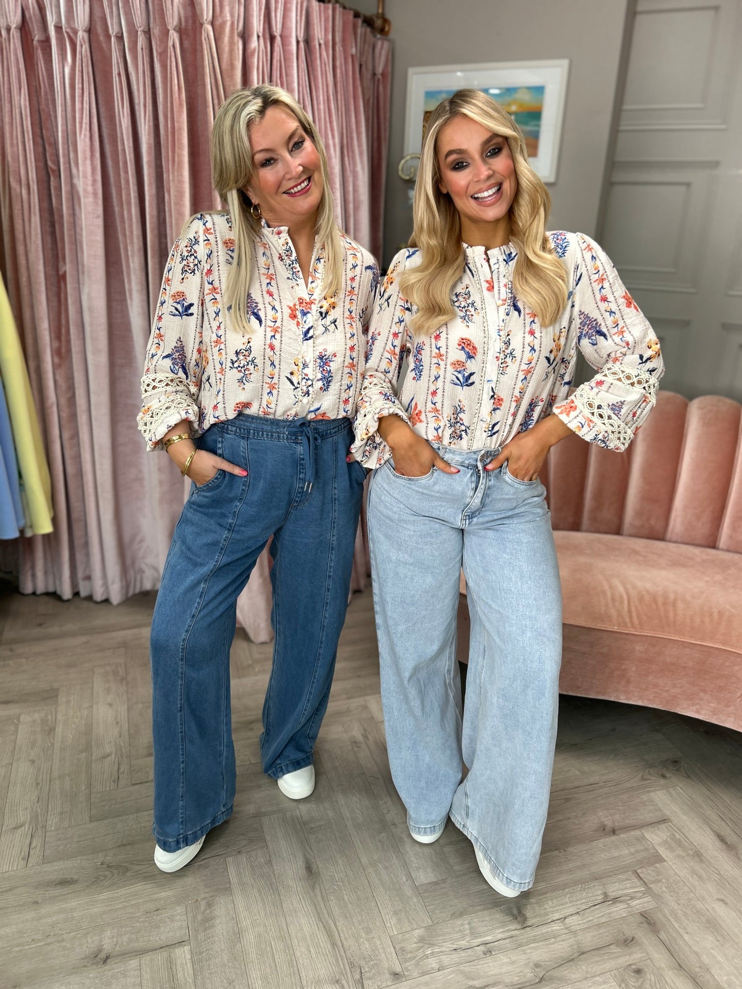 Effie Floral Blouse Blue - Image 11