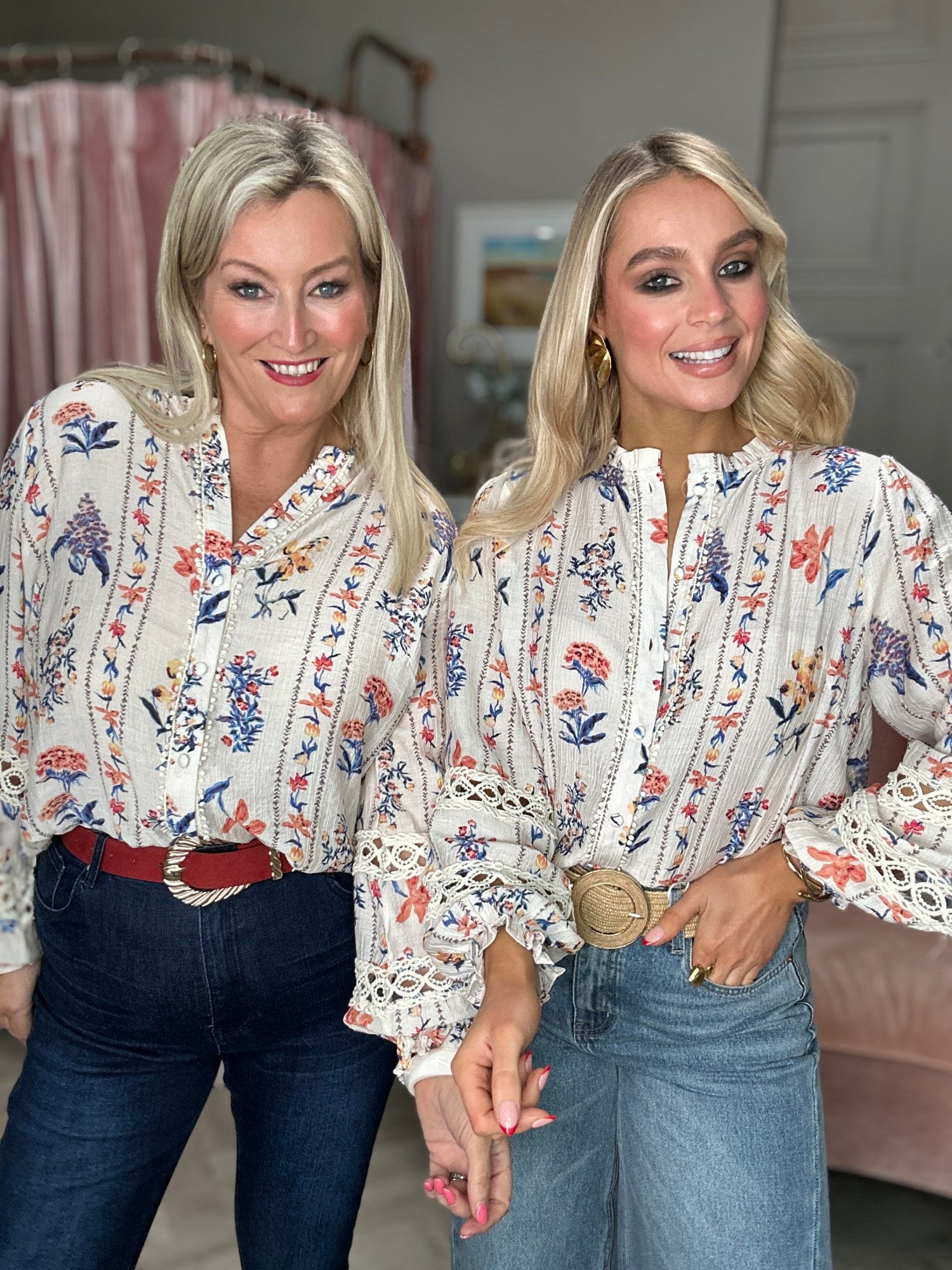 Effie Floral Blouse Blue - Image 2