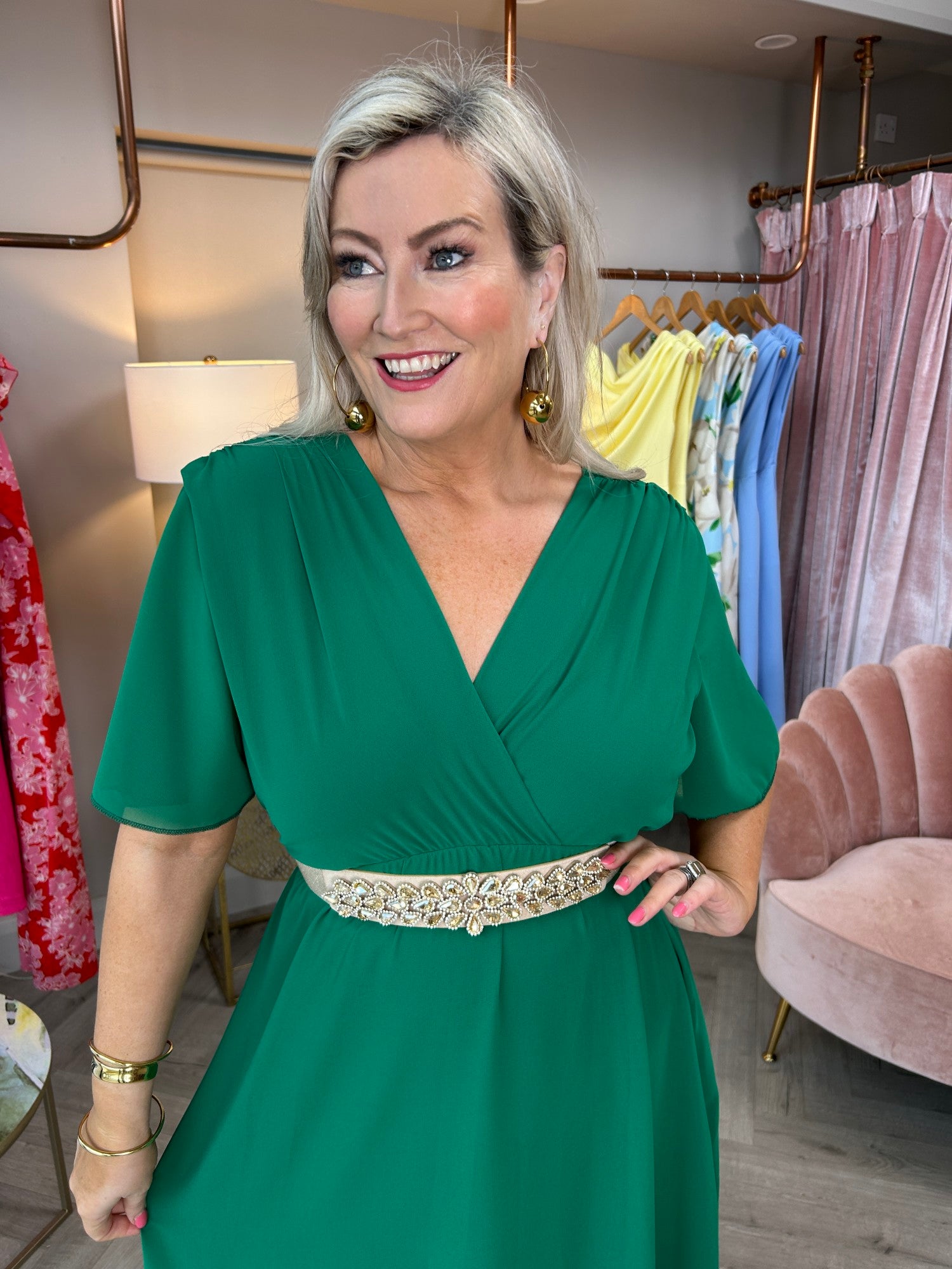 Nina Dress Green - Image 9
