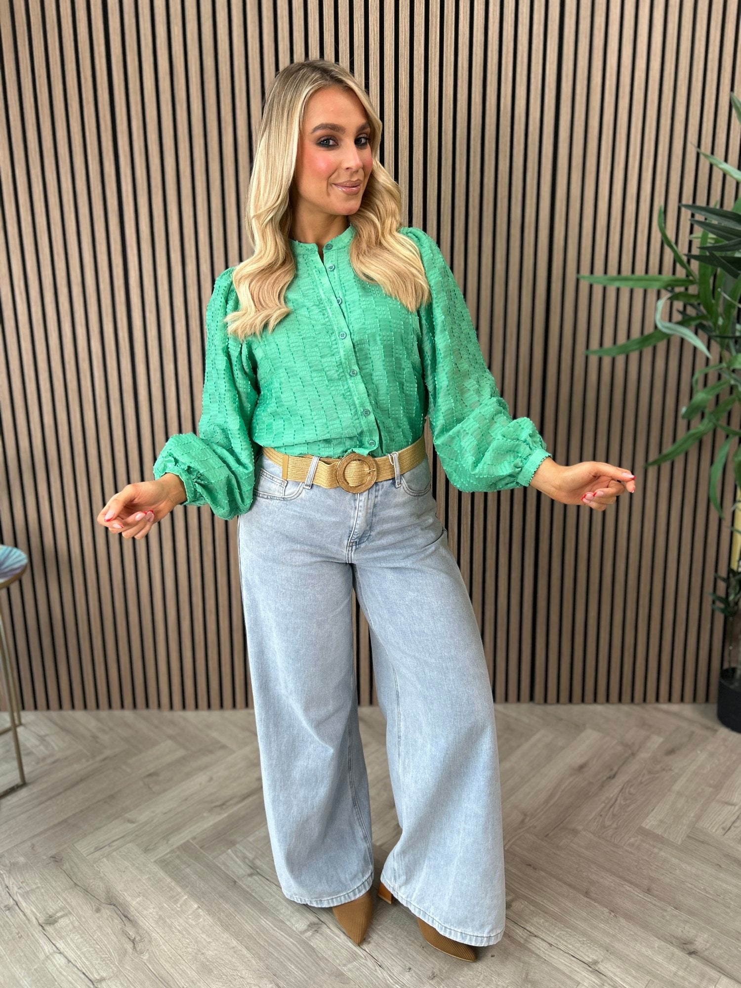 Zuri Blouse Green - Image 1