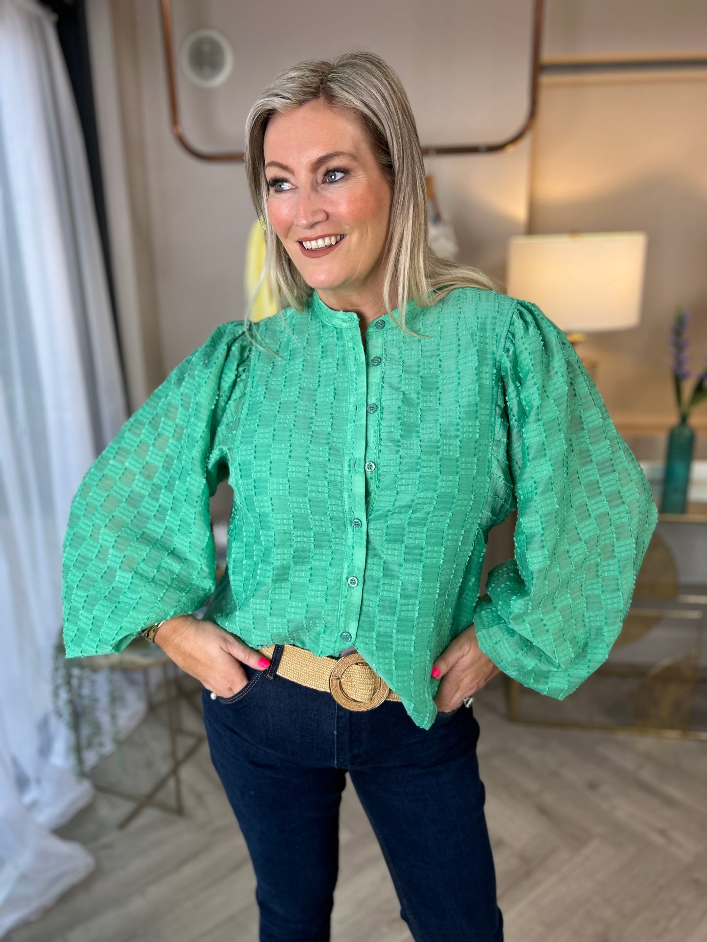 Zuri Blouse Green - Image 2