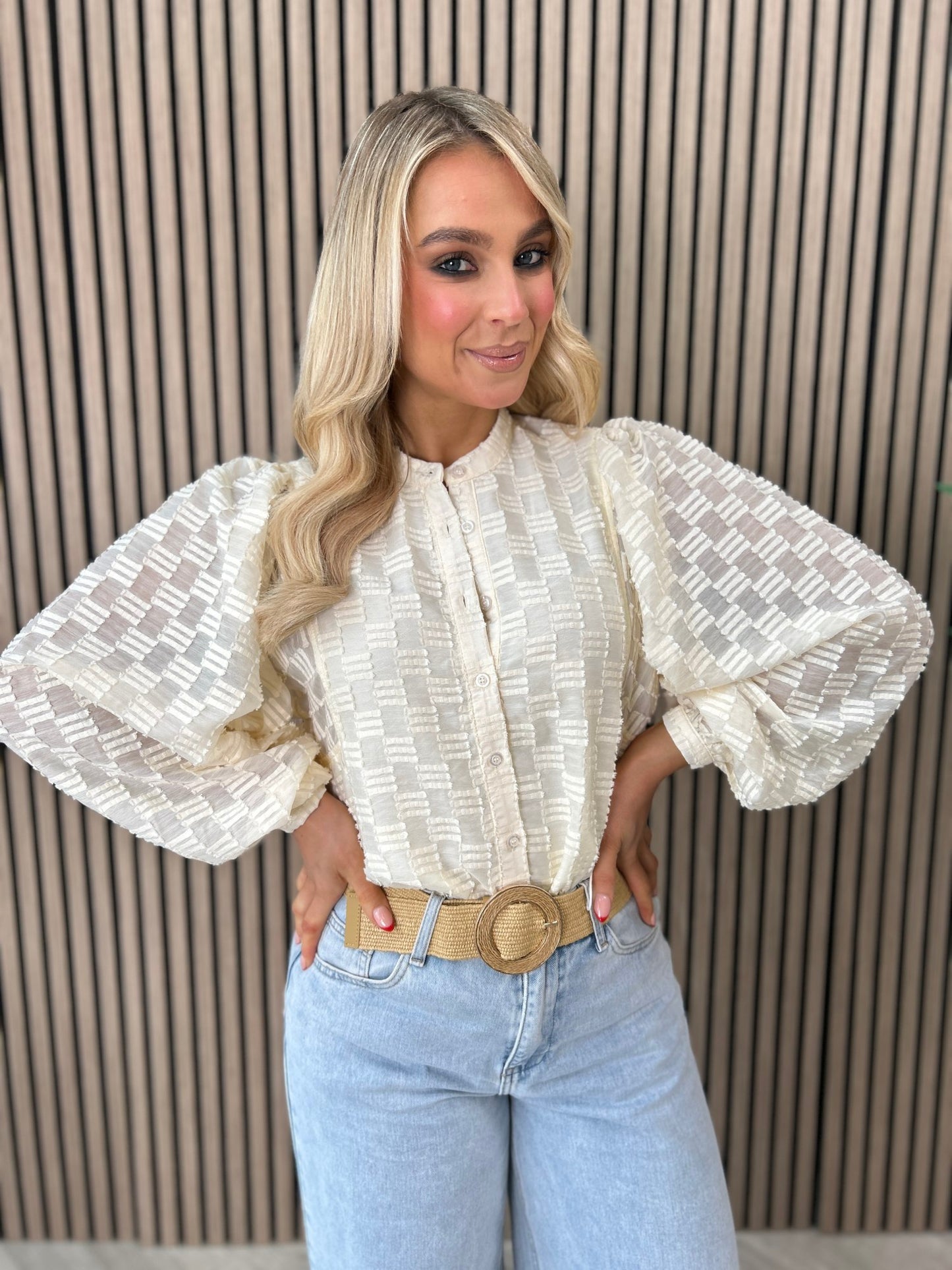 Zuri Blouse Cream - Image 4