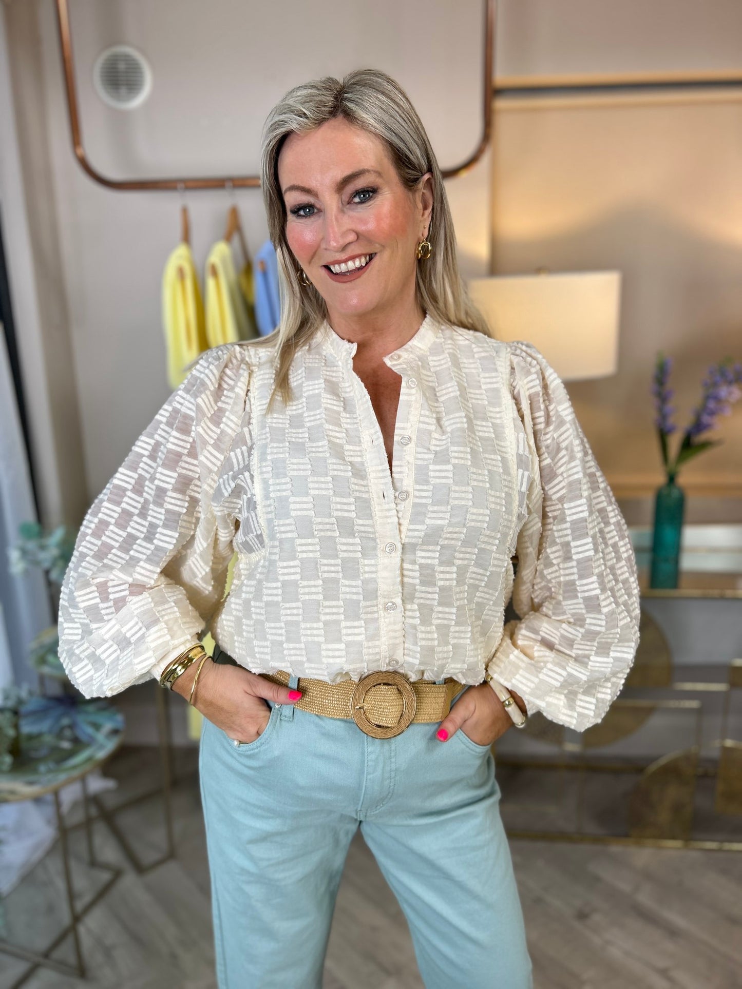 Zuri Blouse Cream - Image 3