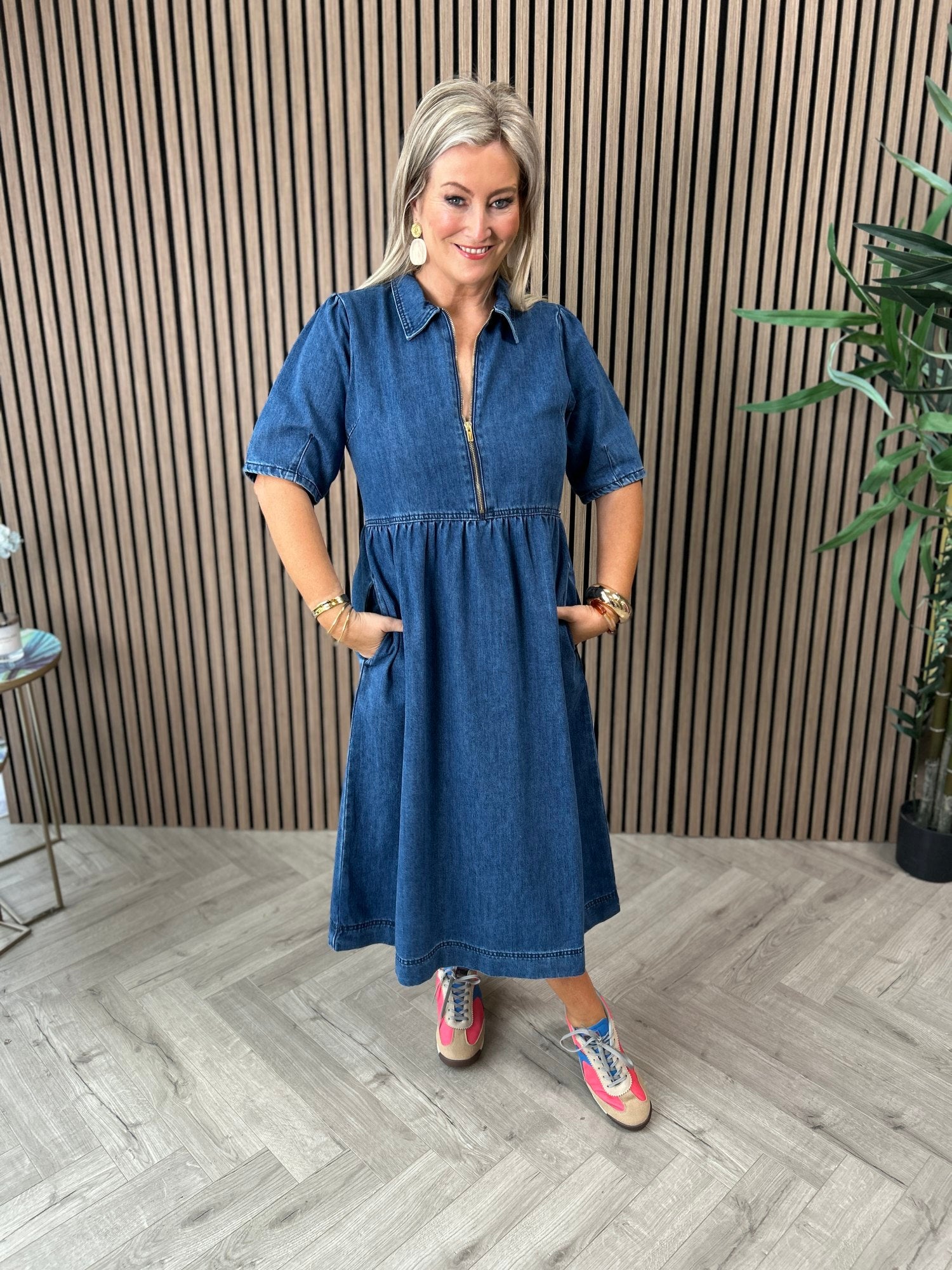 Jade Denim Dress - Image 7