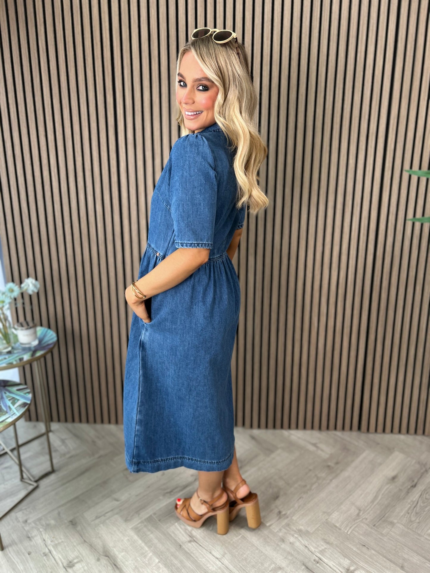 Jade Denim Dress - Image 9