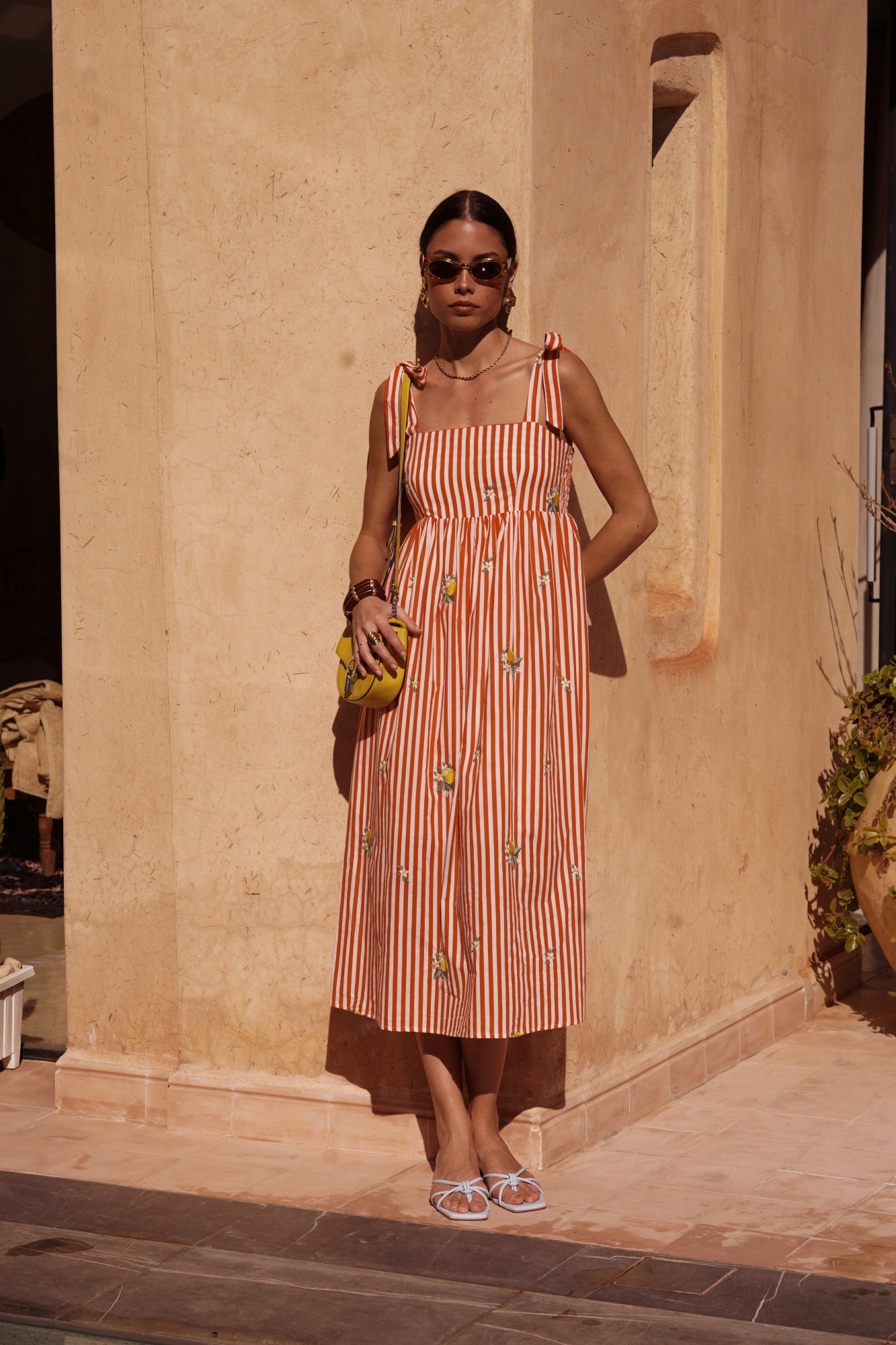 Robyn red stripe sundress