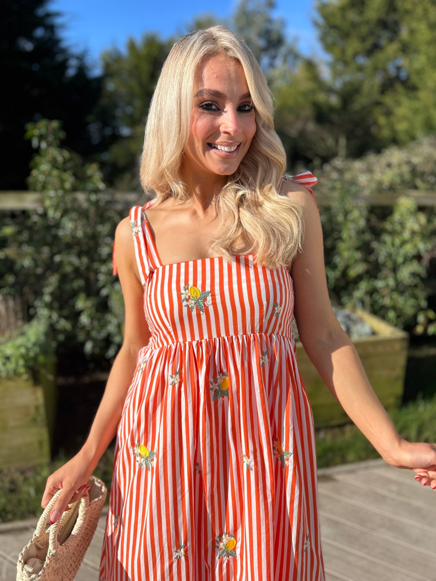 Robyn red stripe sundress