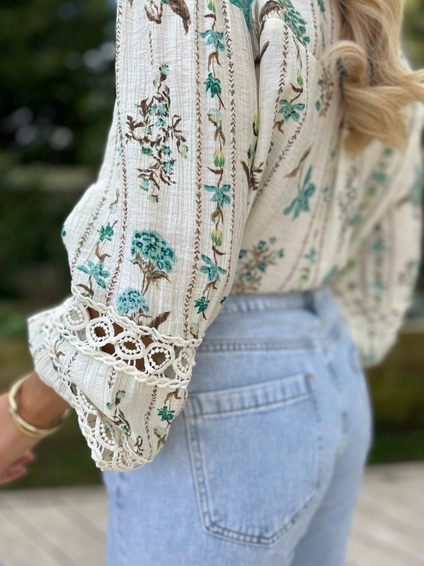 Effie Floral Blouse Green - Image 7