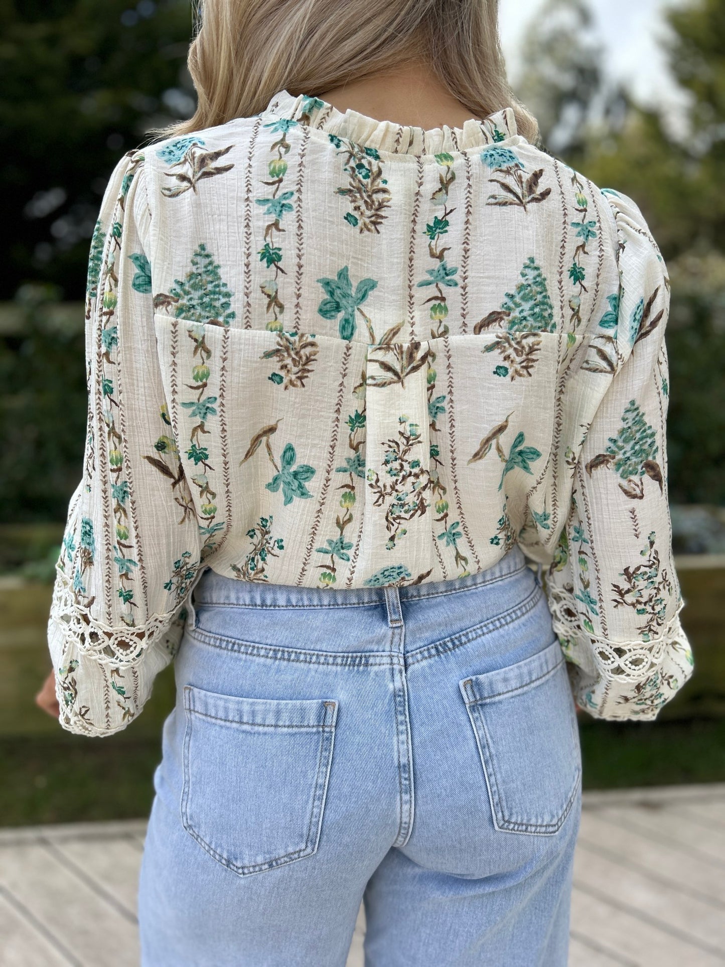 Effie Floral Blouse Green - Image 8