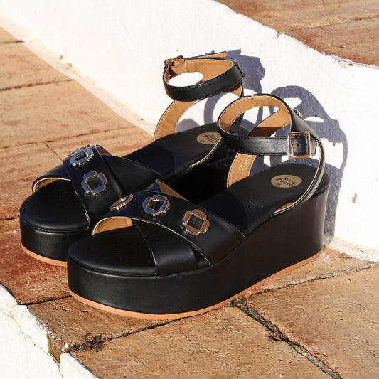 Anita Black Wedge - Image unknown