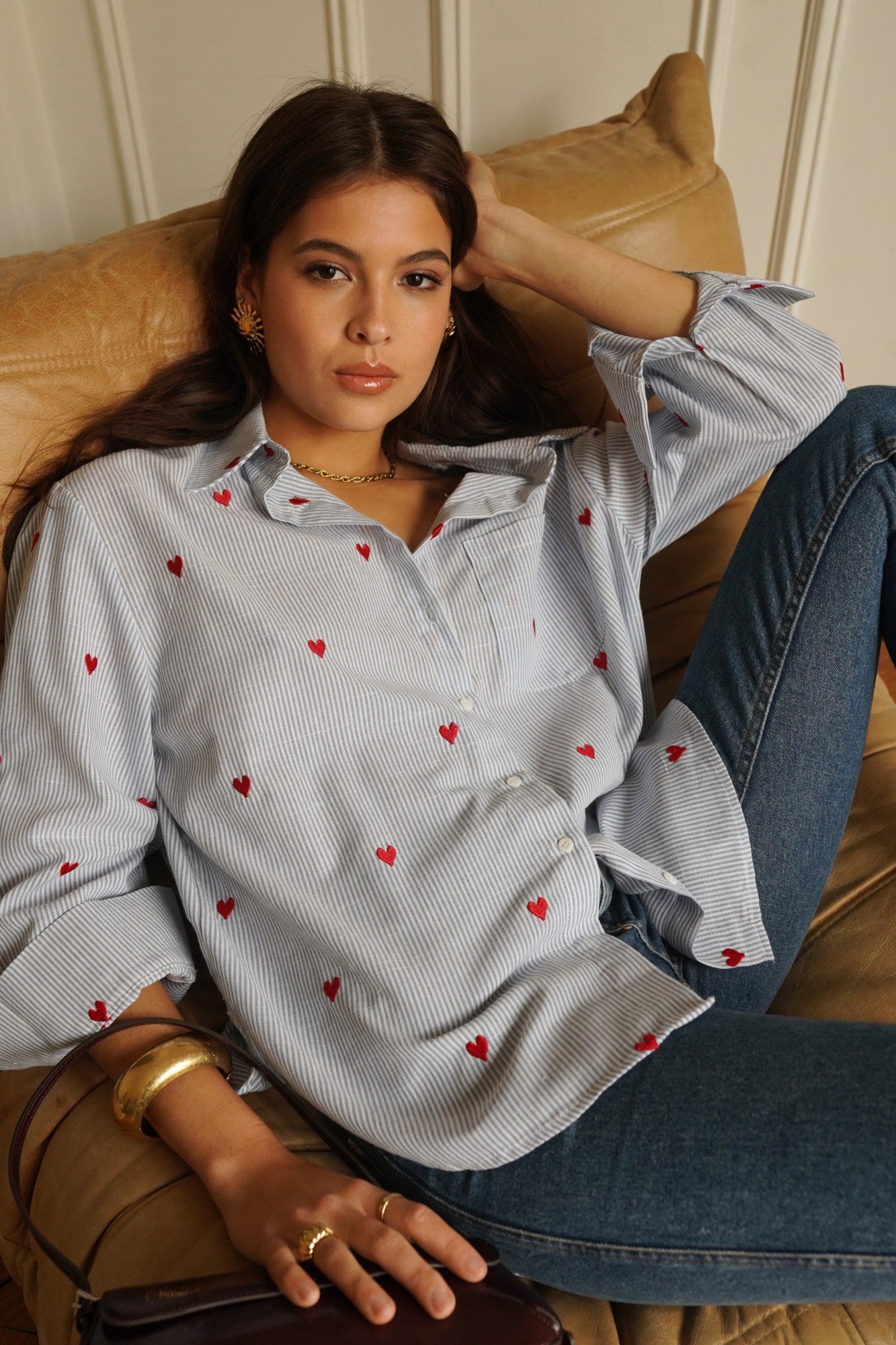 Eliza Heart Motif Shirt