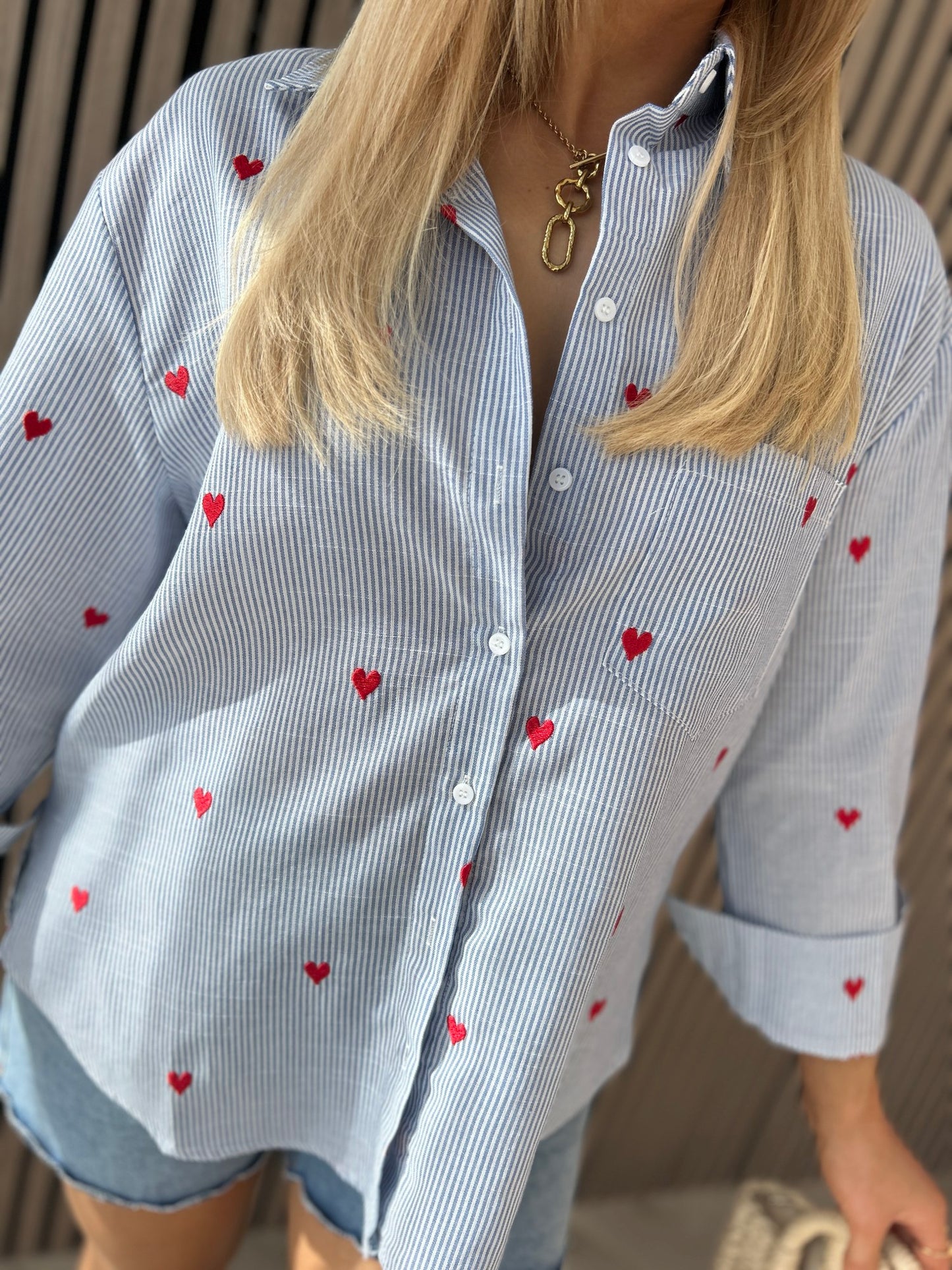 Eliza Heart Motif Shirt