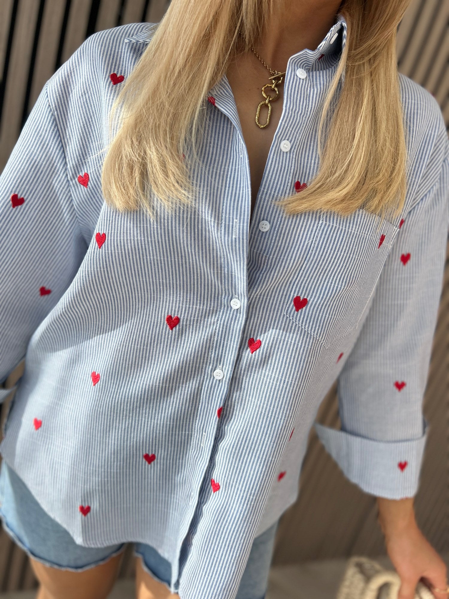 Eliza Heart Motif Shirt