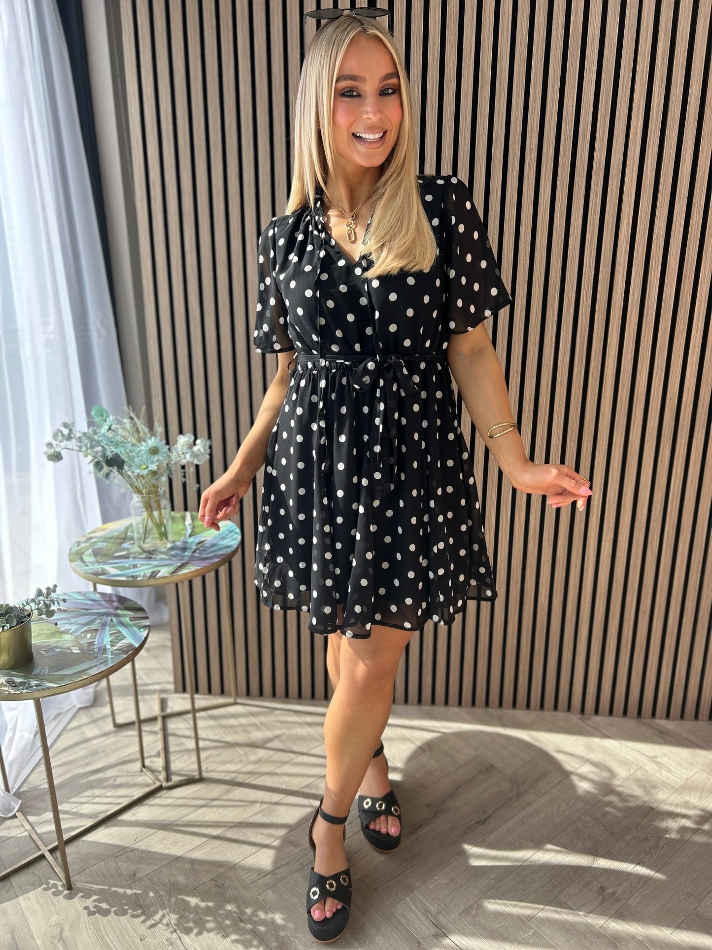 Solene Black Polka Dot Dress - Image unknown