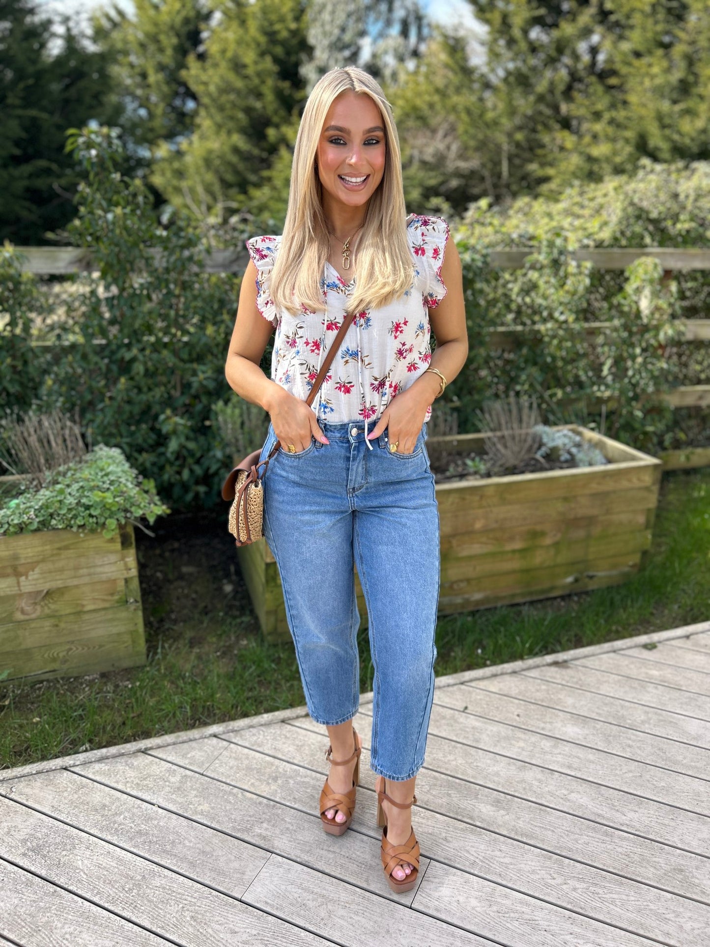 Eve Violet Floral Top - Image 2