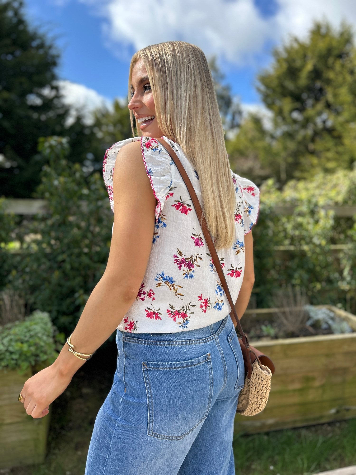 Eve Violet Floral Top - Image 3