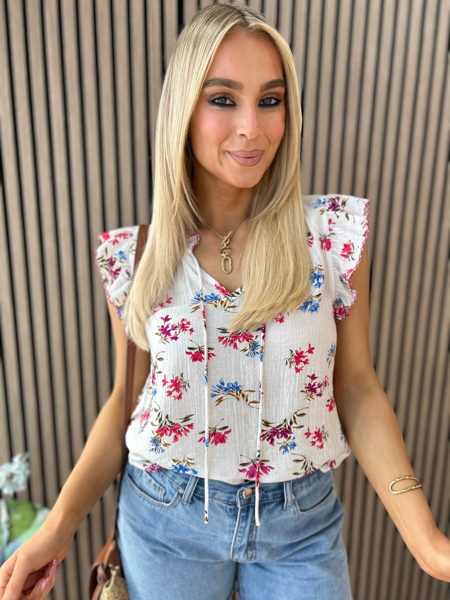 Eve Violet Floral Top - Image 6