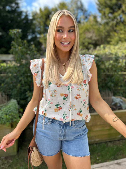 Eve Green Floral Top - Image unknown