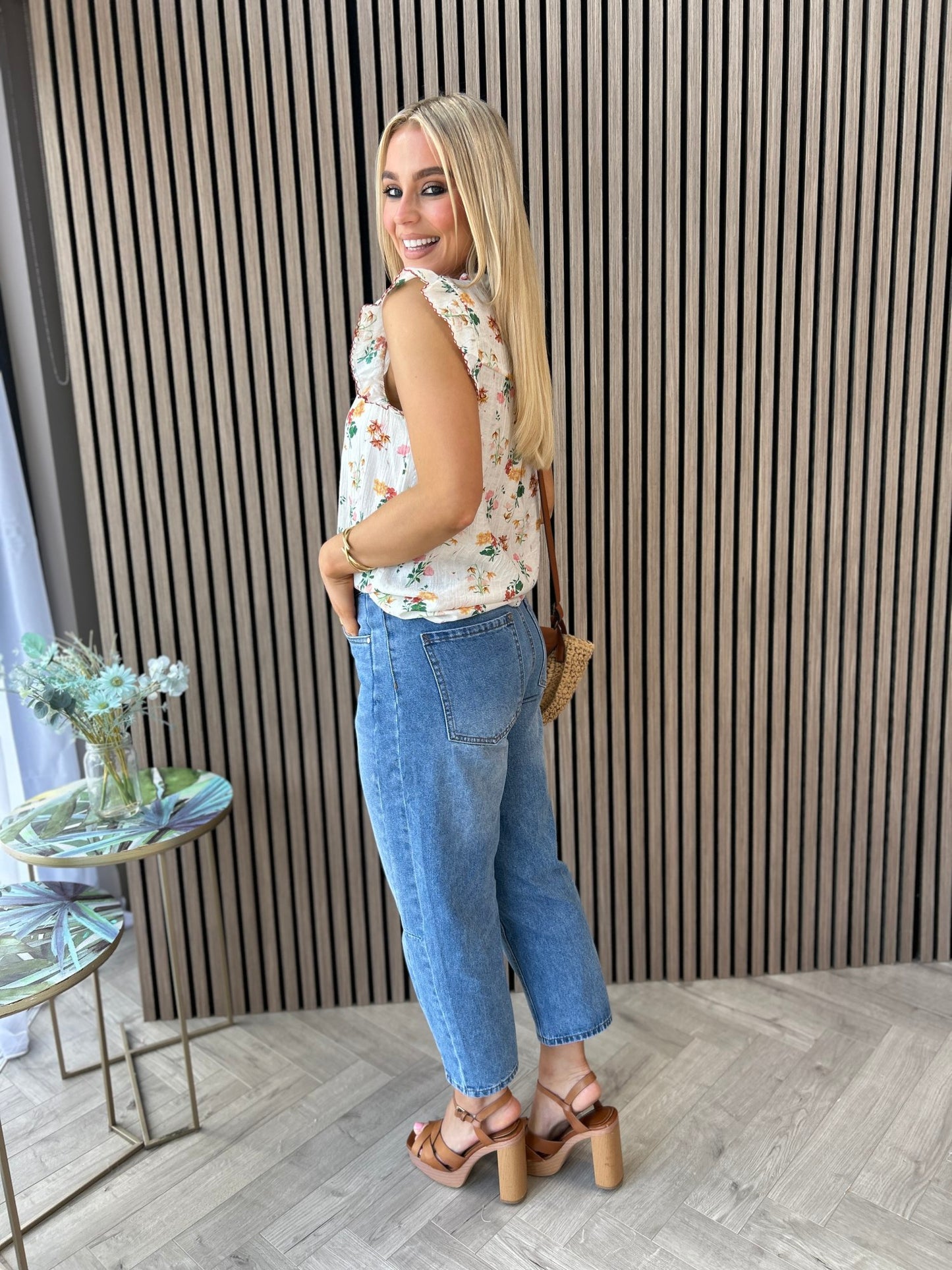 Eve Green Floral Top - Image 1