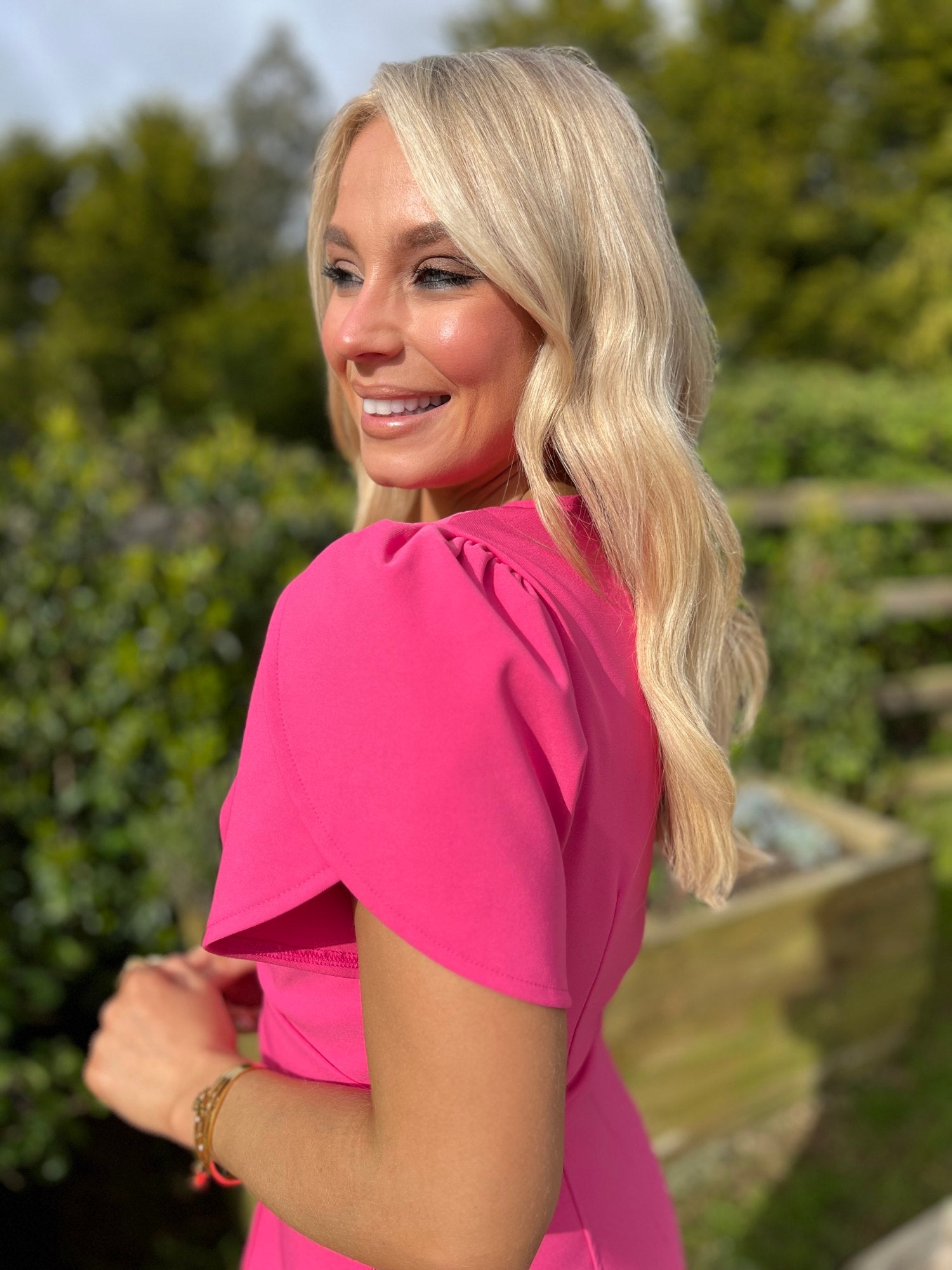 Bridget Mini Dress Fuschia - Image 7