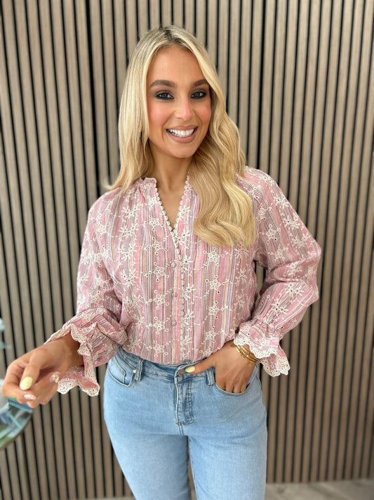 Meg Broderie Shirt - Image unknown