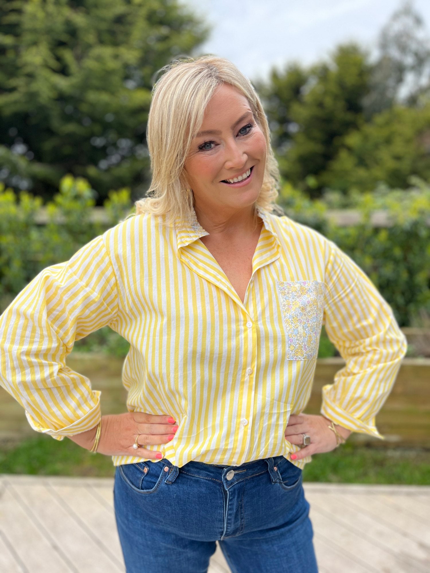 Ivy Stripe Shirt Lemon - Image 5