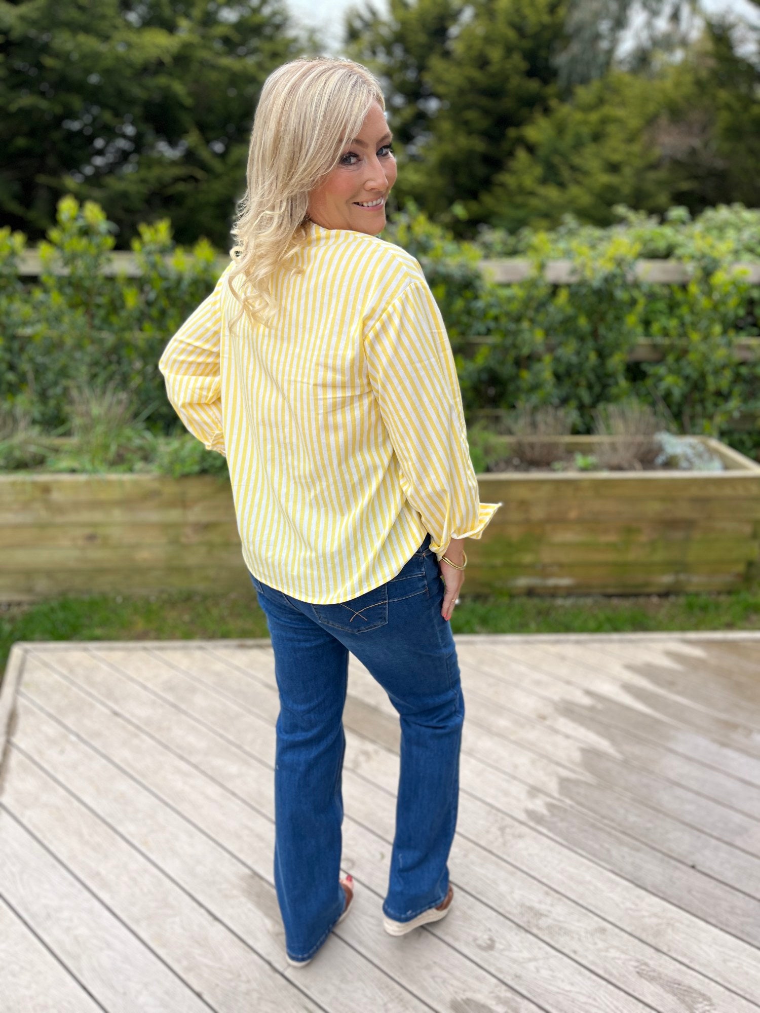 Ivy Stripe Shirt Lemon - Image 6