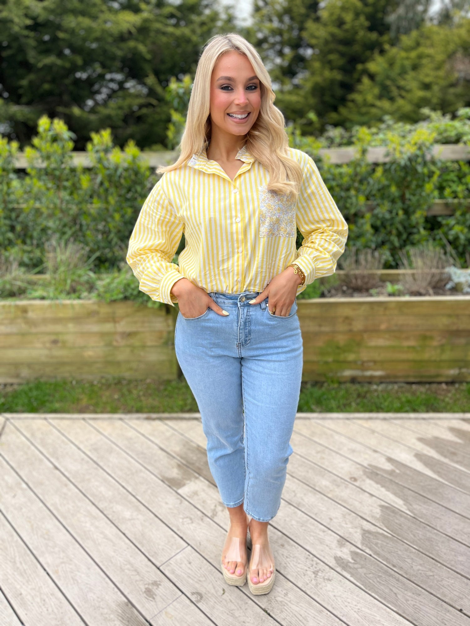 Ivy Stripe Shirt Lemon - Image 7