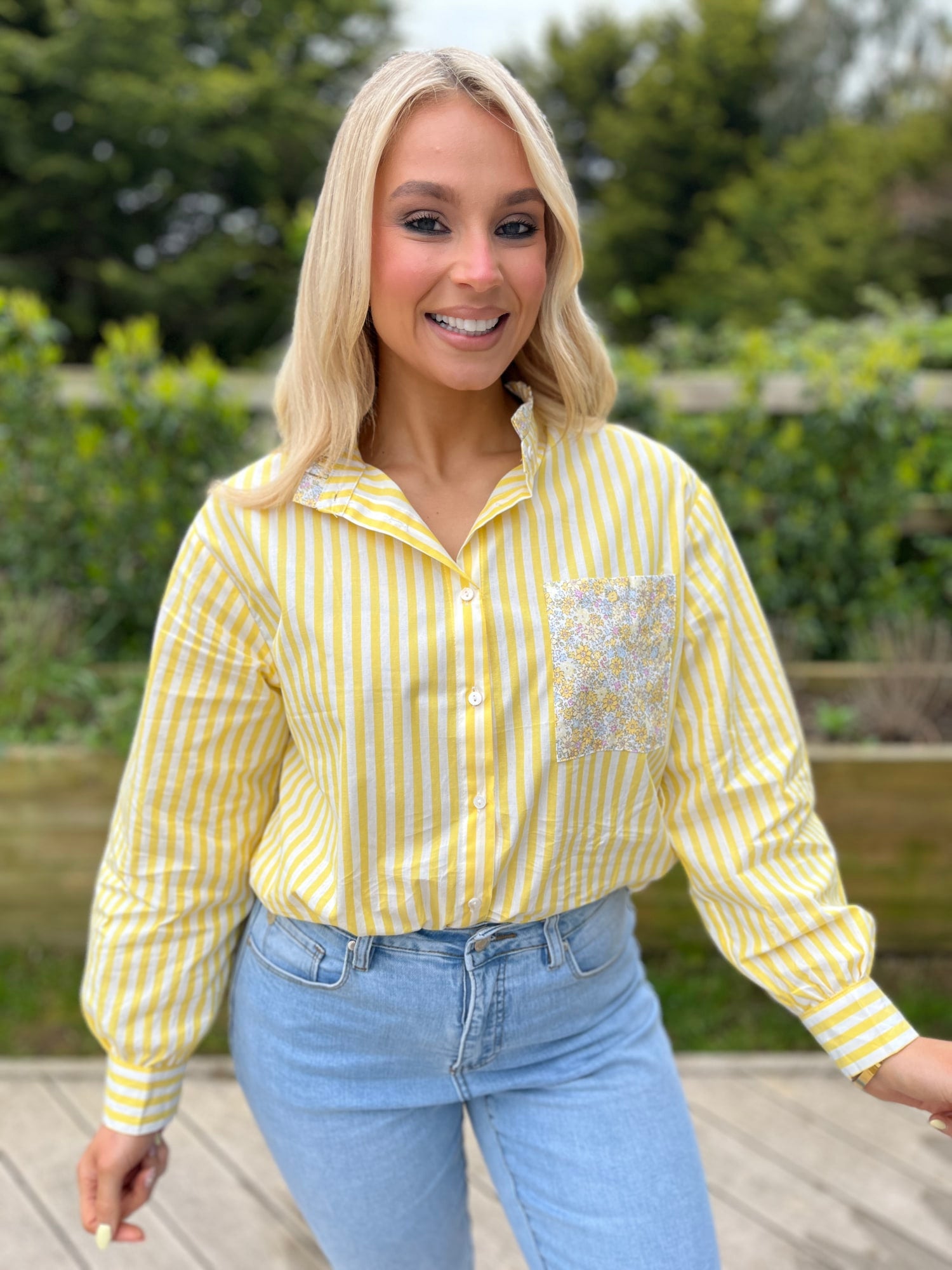 Ivy Stripe Shirt Lemon - Image 8