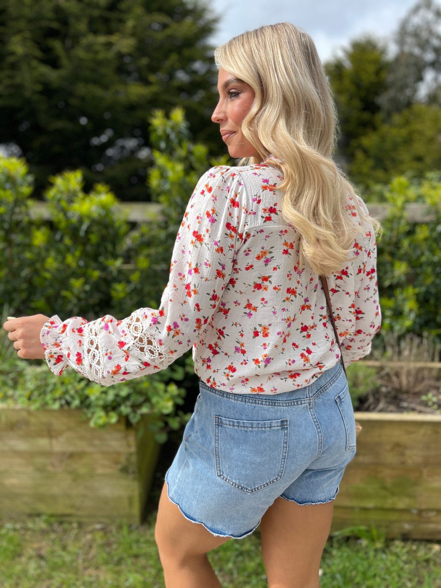 Effie Floral Blouse Red - Image 4