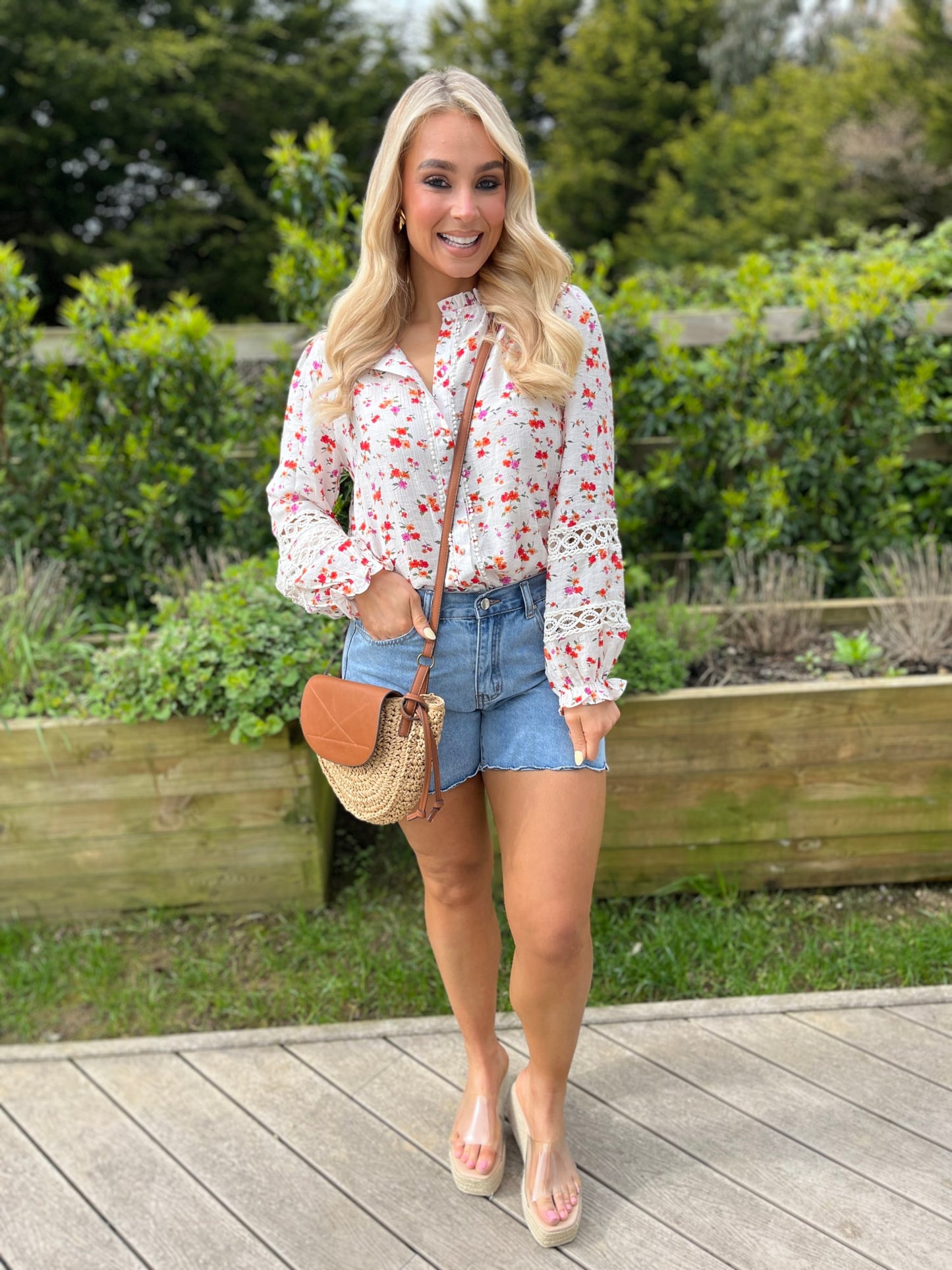 Effie Floral Blouse Red - Image 5