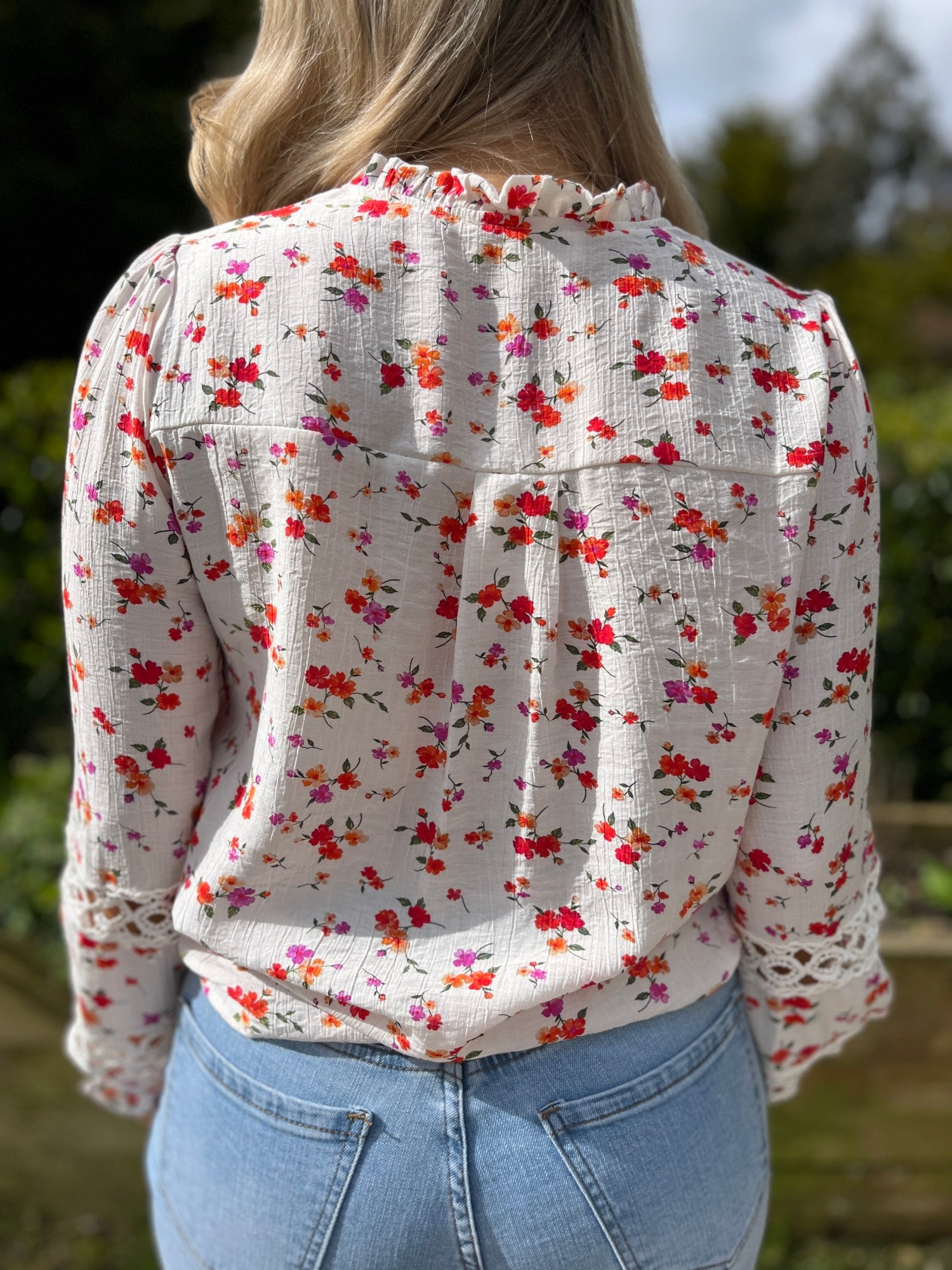 Effie Floral Blouse Red - Image 6